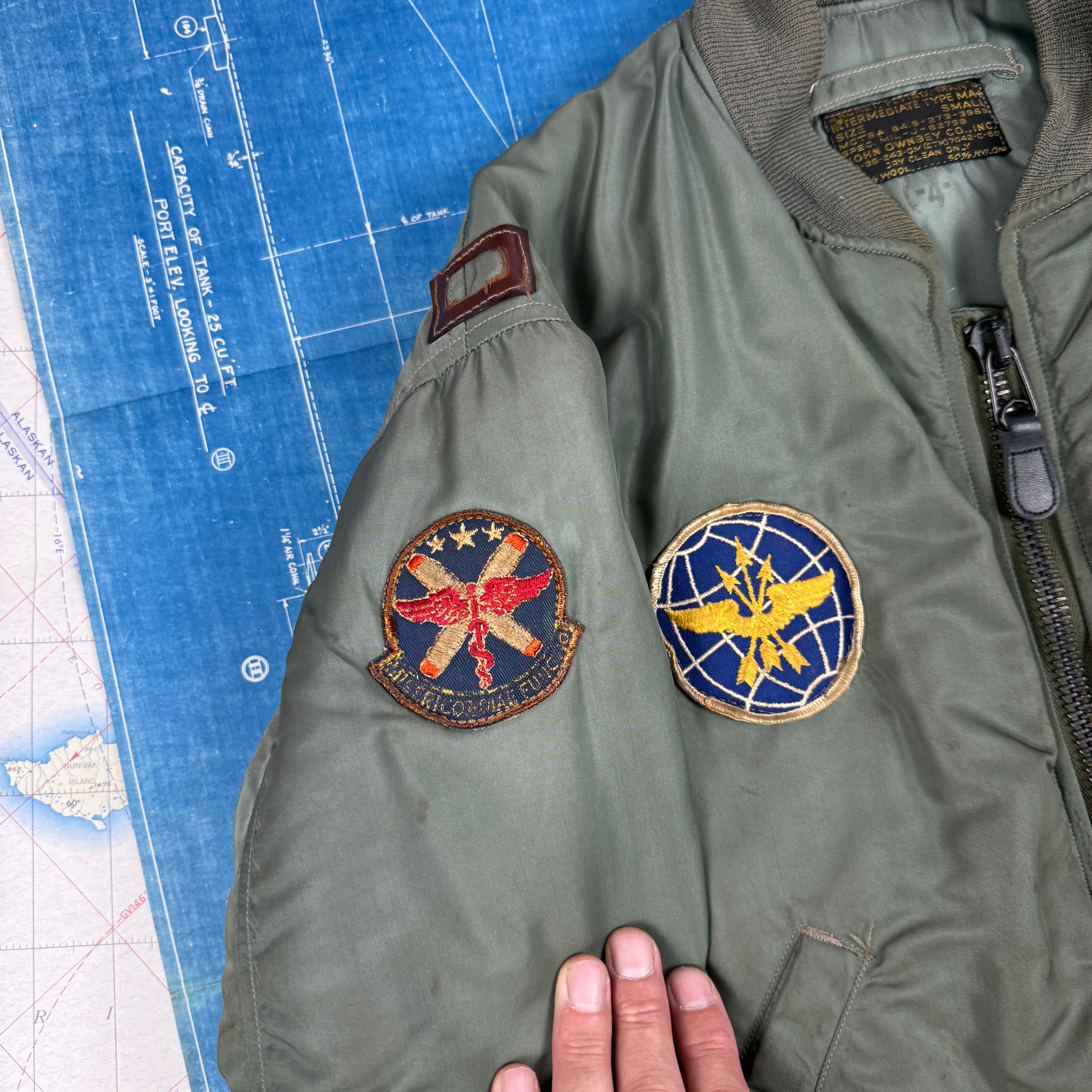 US Air Force 1960 MA-1 Flight Jacket Patched