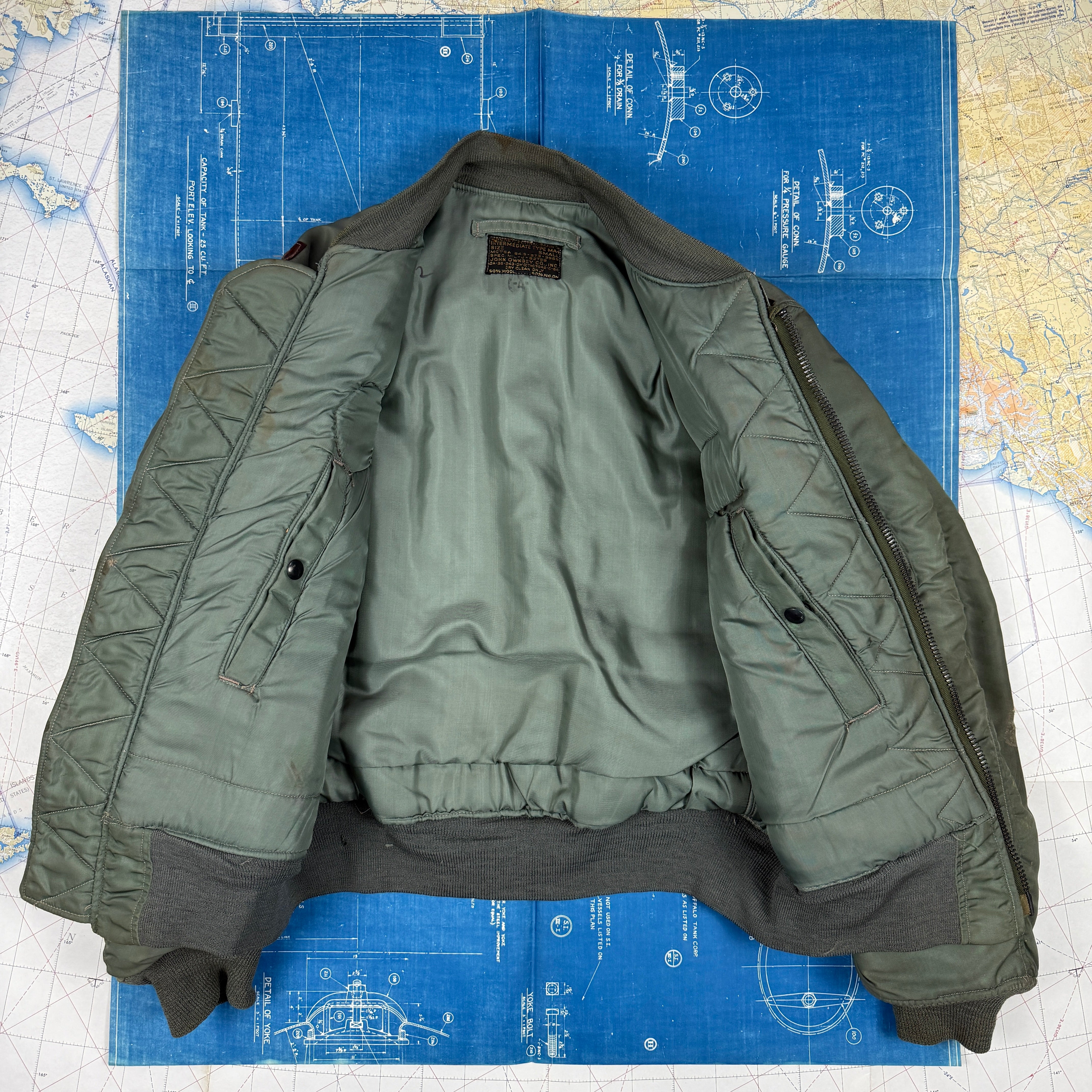US Air Force 1960 MA-1 Flight Jacket Patched