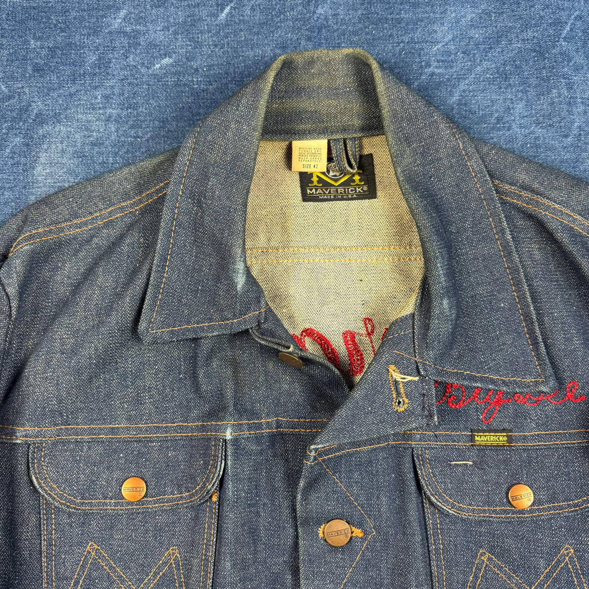 Blue Bell Maverick 24MJ Embroidered Back - Mint Condition