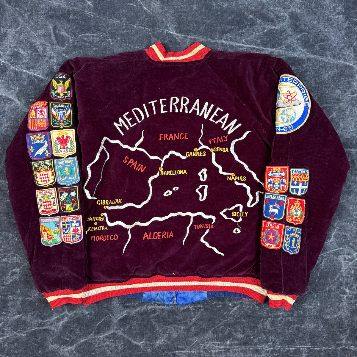 US Navy 1960s Mediterranean Souvenir Jacket