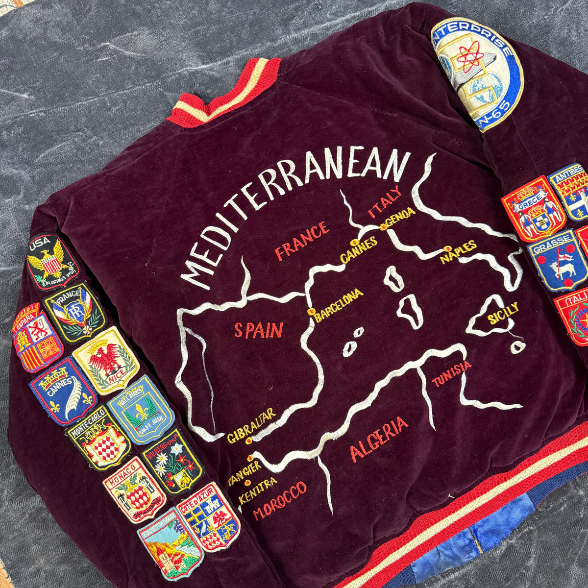 US Navy 1960s Mediterranean Souvenir Jacket