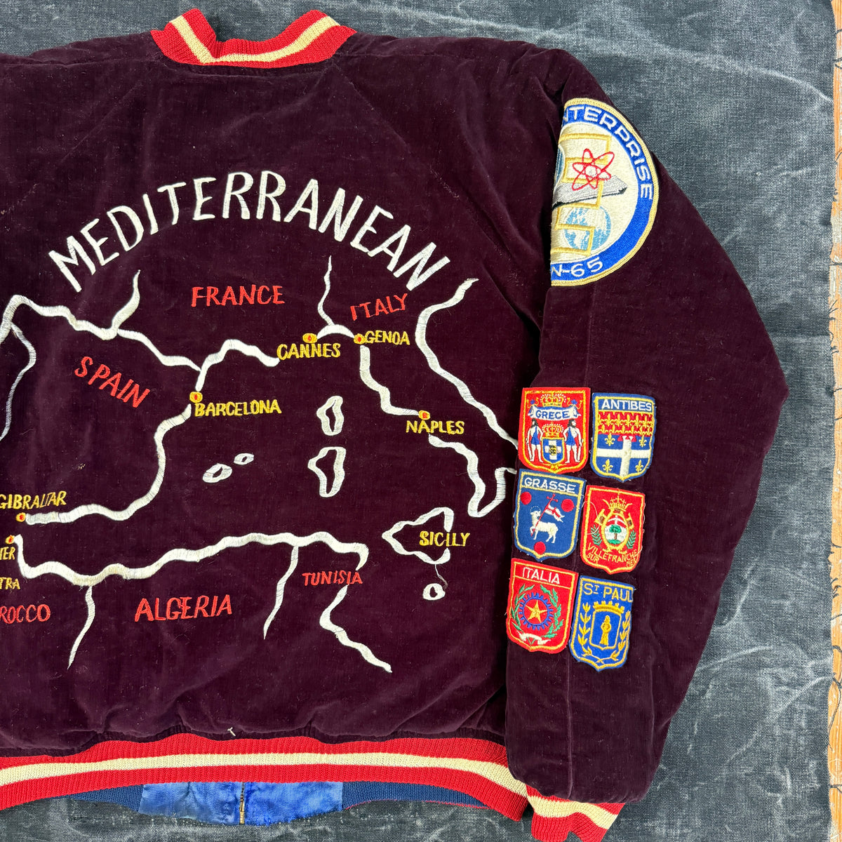 US Navy 1960s Mediterranean Souvenir Jacket