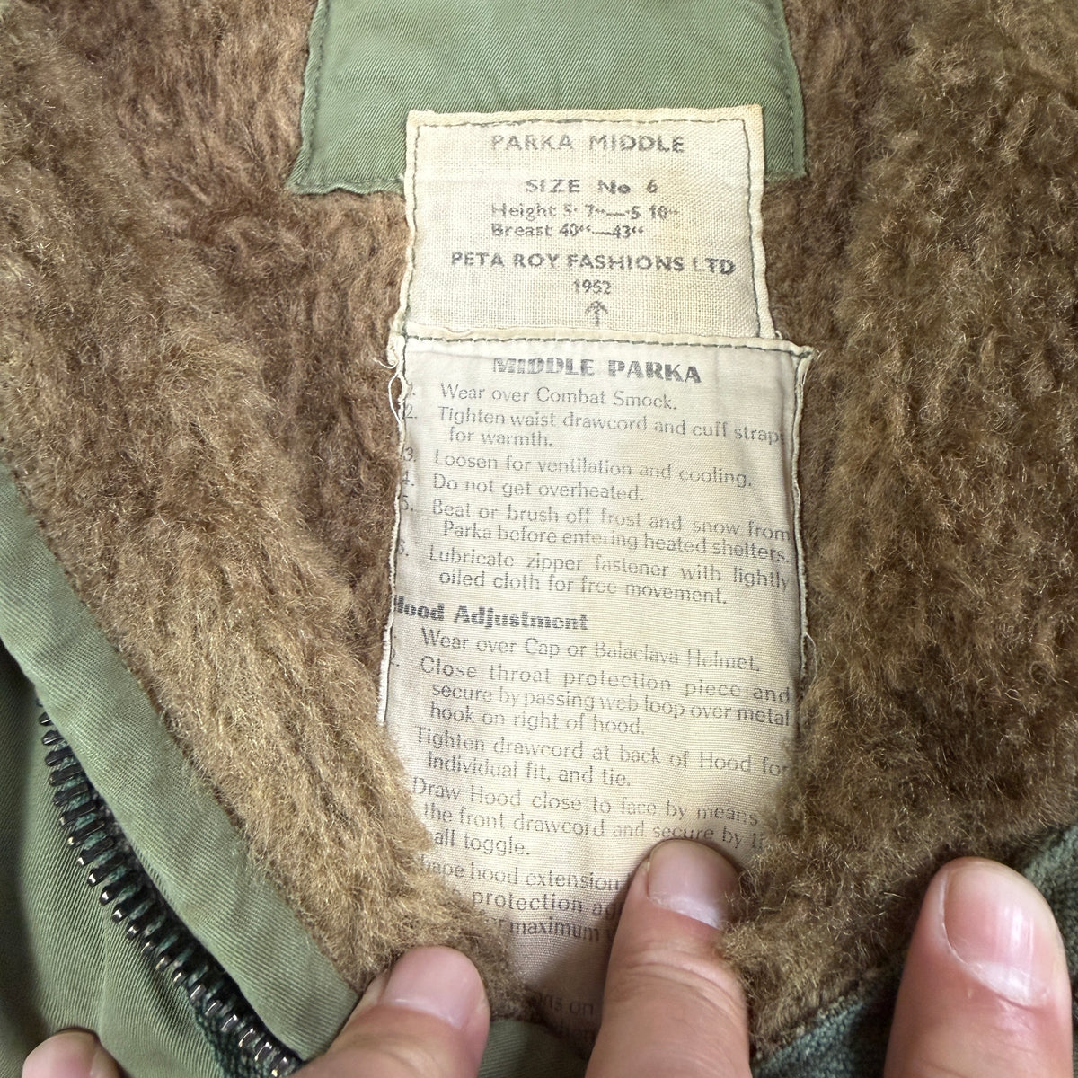 British Army 1952 First Pattern Parka Middle