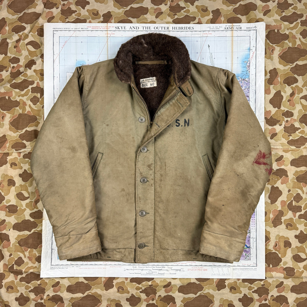 US Navy 1944 N1 Deck Jacket First Pattern