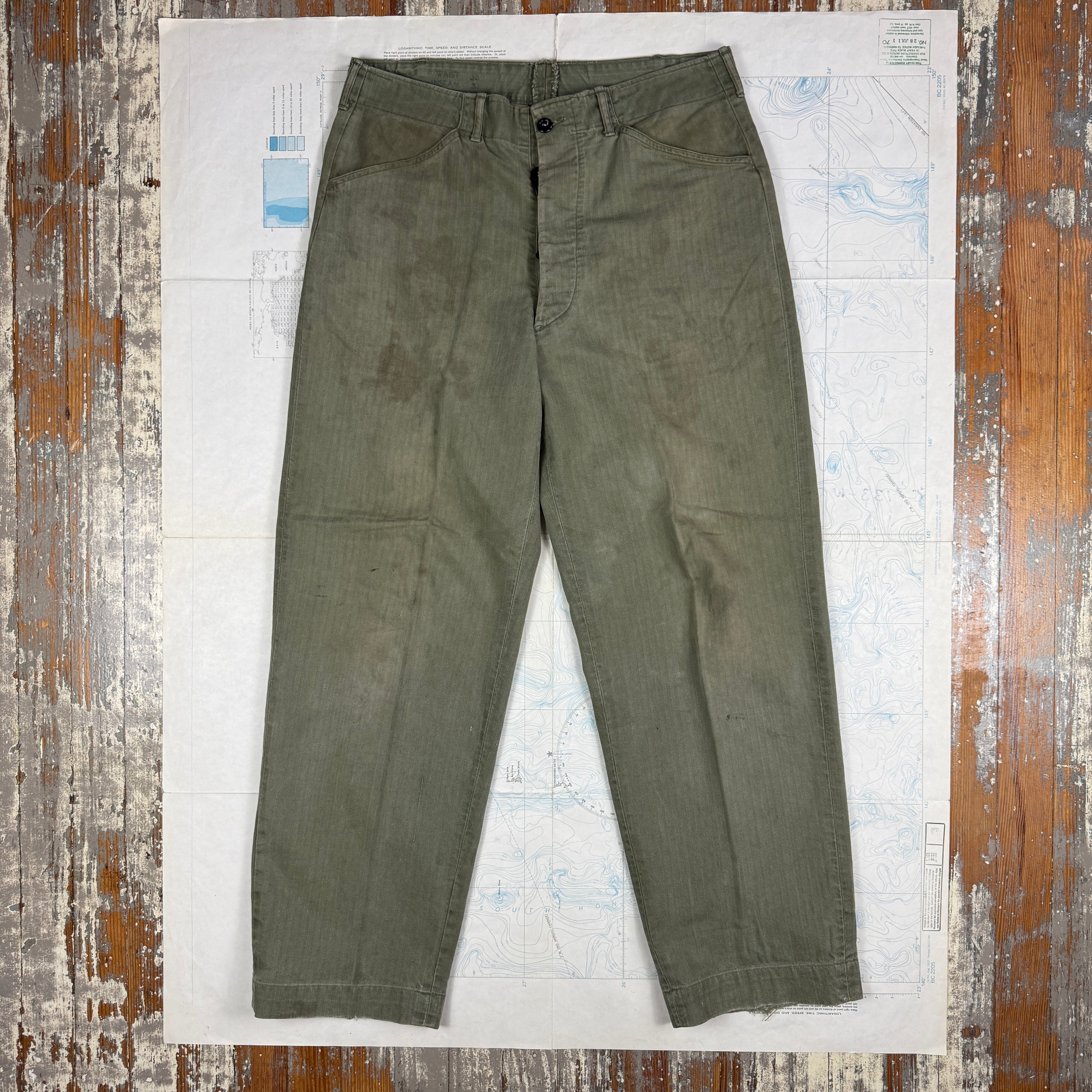 US Navy WW2 N3 Utility Pants - Size 34