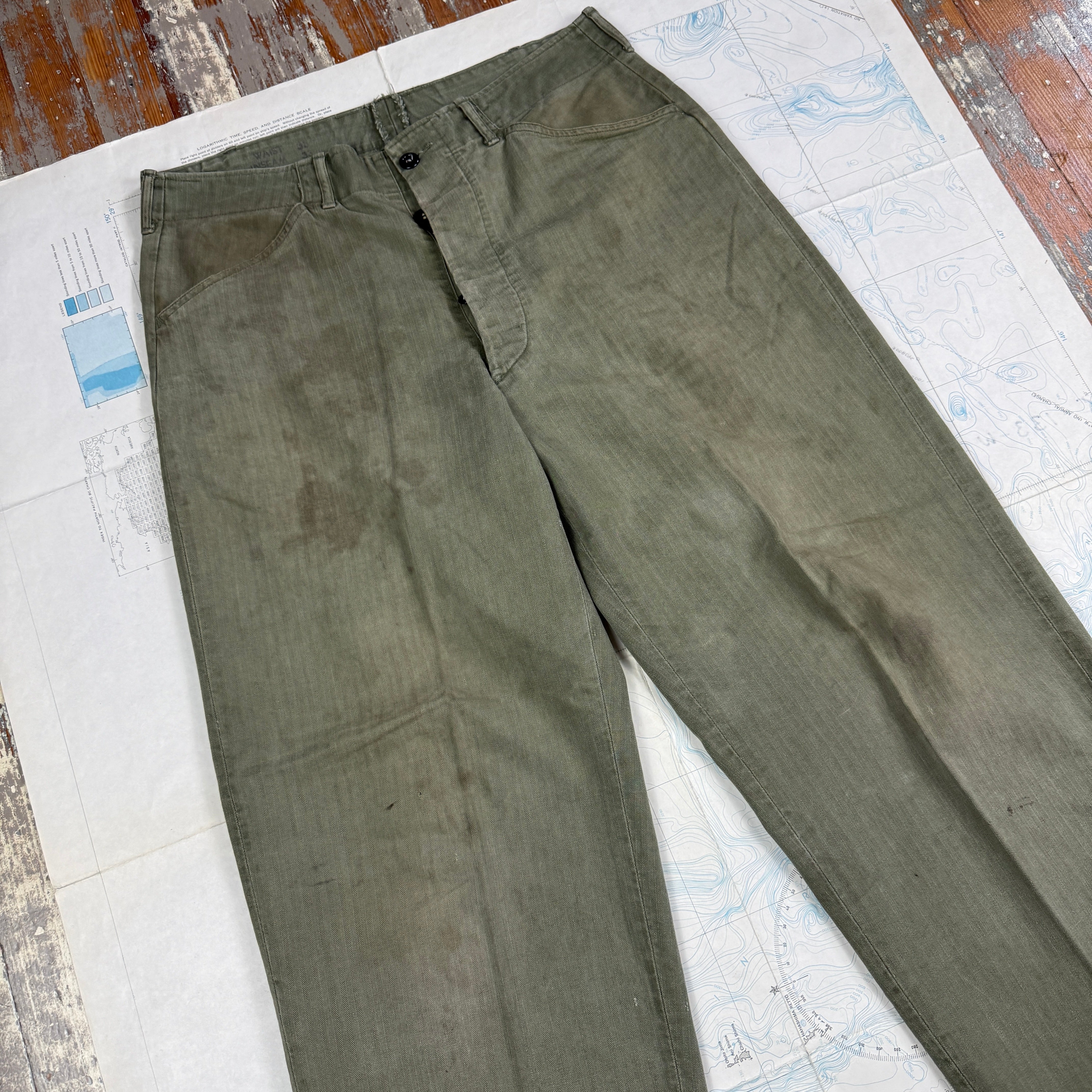 US Navy WW2 N3 Utility Pants - Size 34