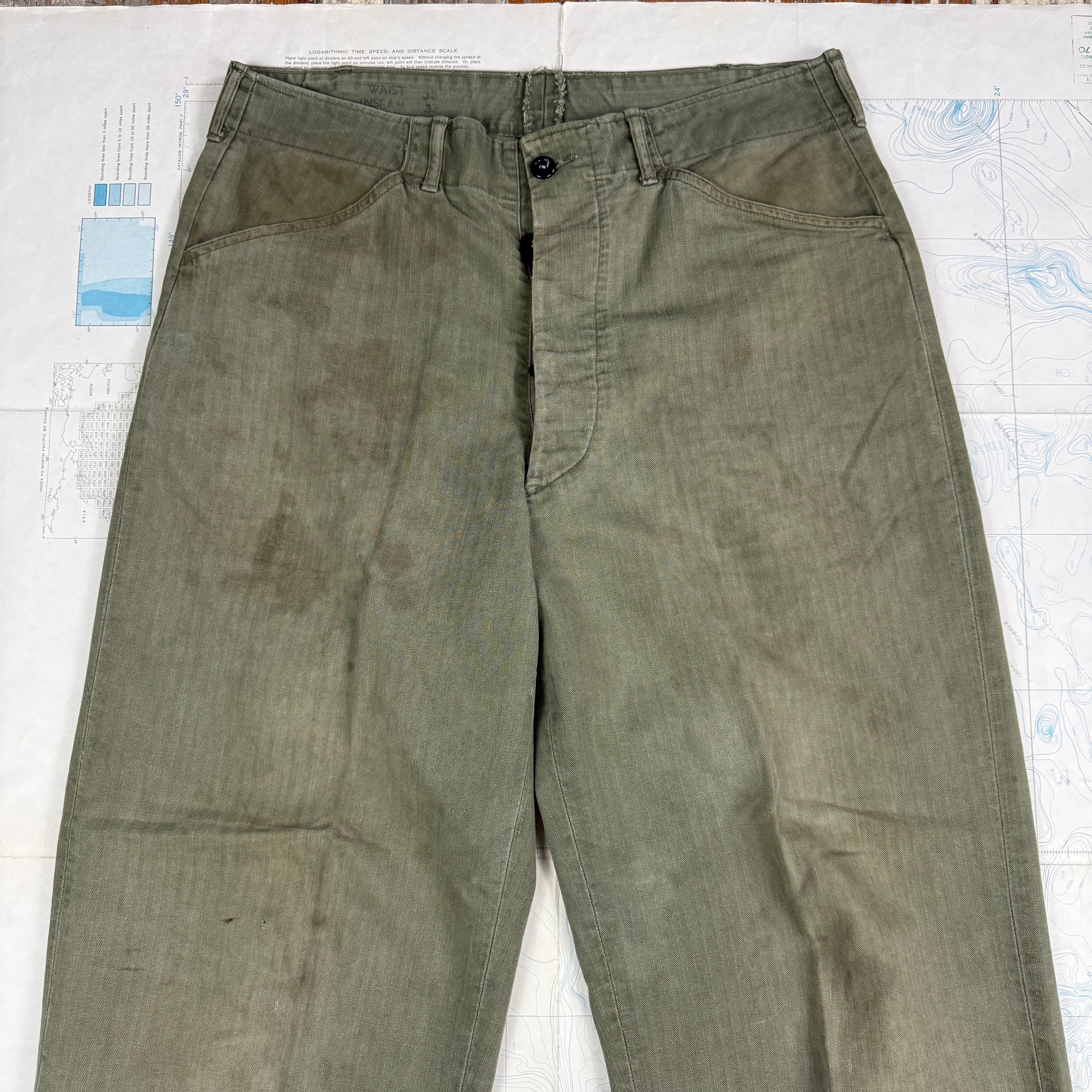 US Navy WW2 N3 Utility Pants - Size 34