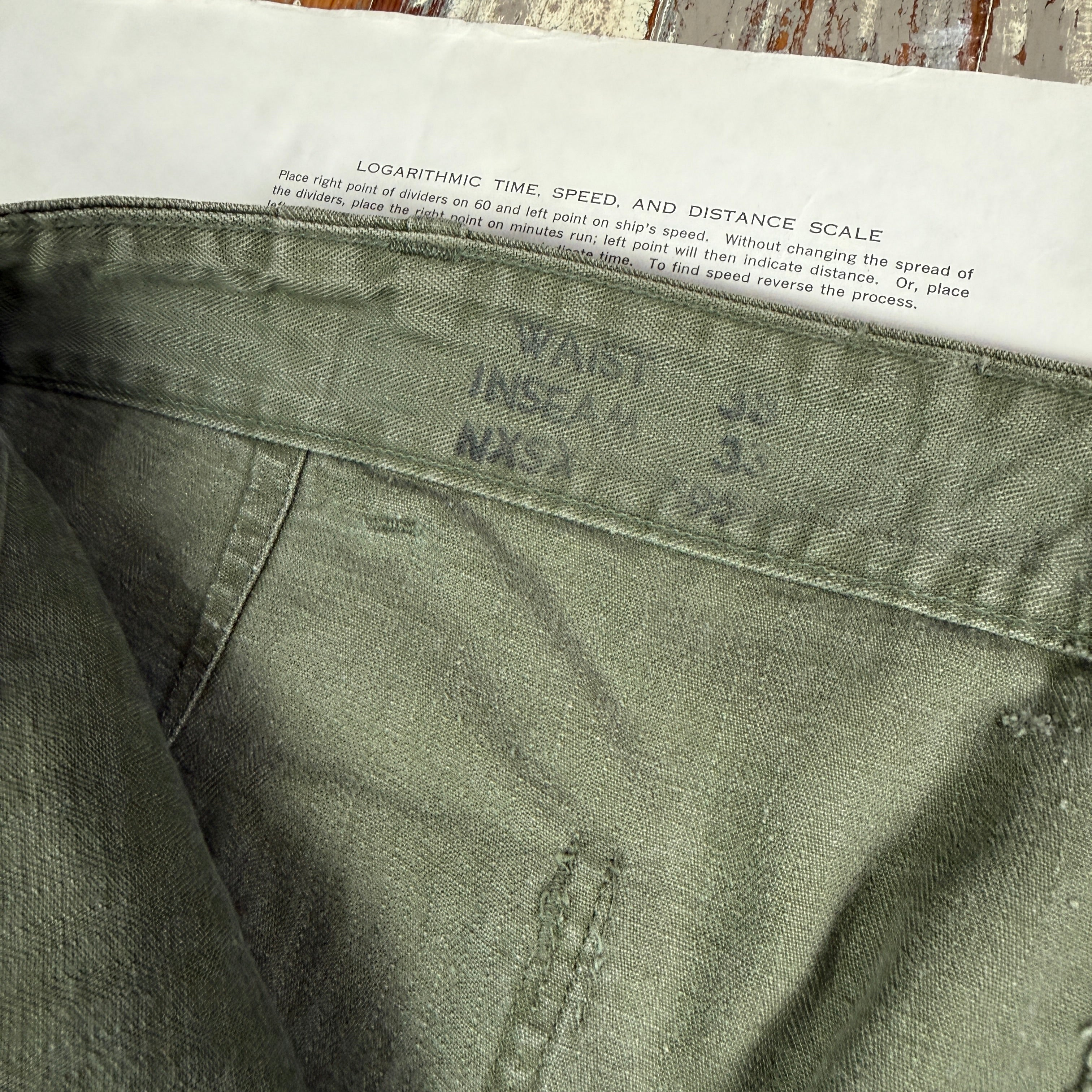 US Navy WW2 N3 Utility Pants - Size 34
