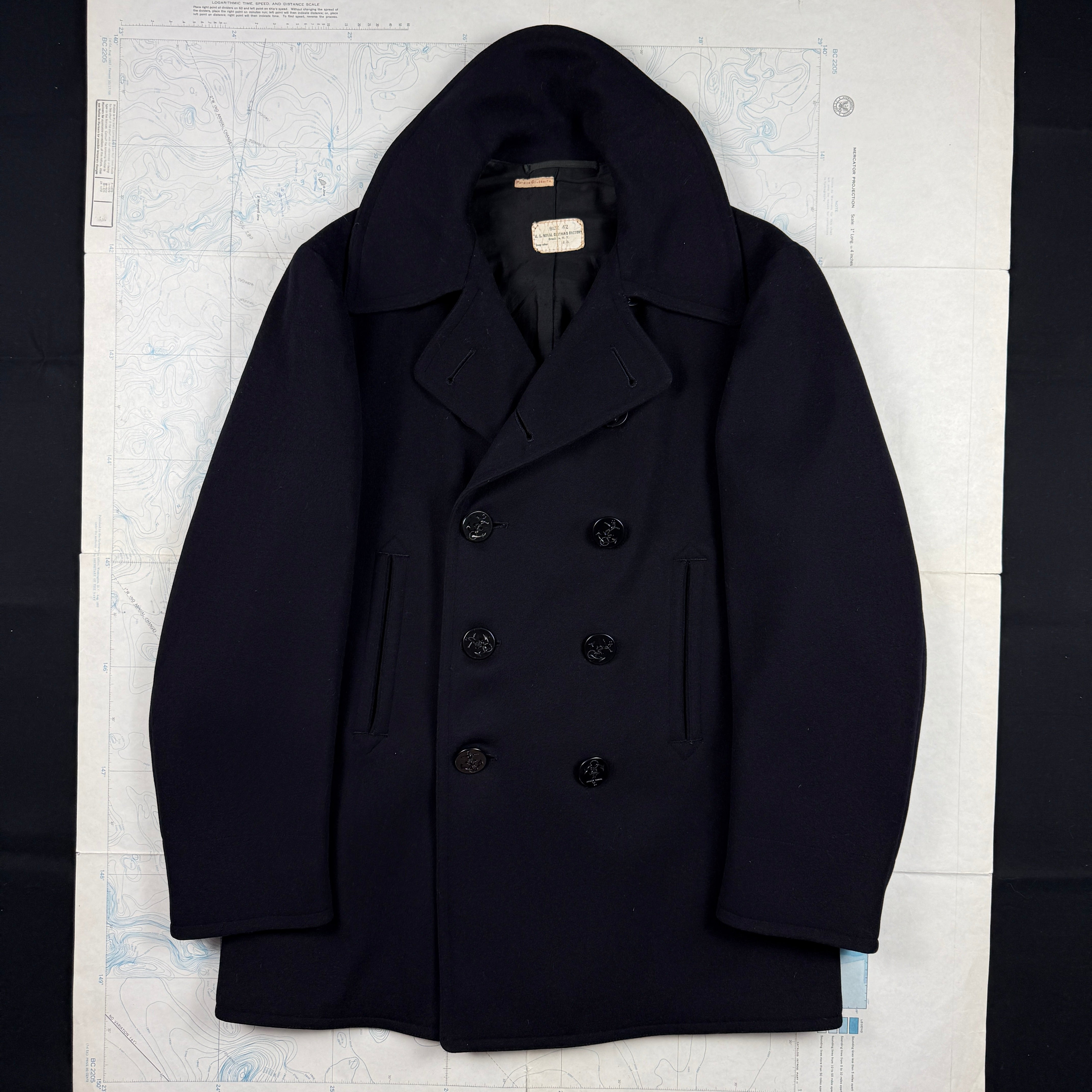 US Navy Early WW2 Peacoat - Mint Condition - Size 42