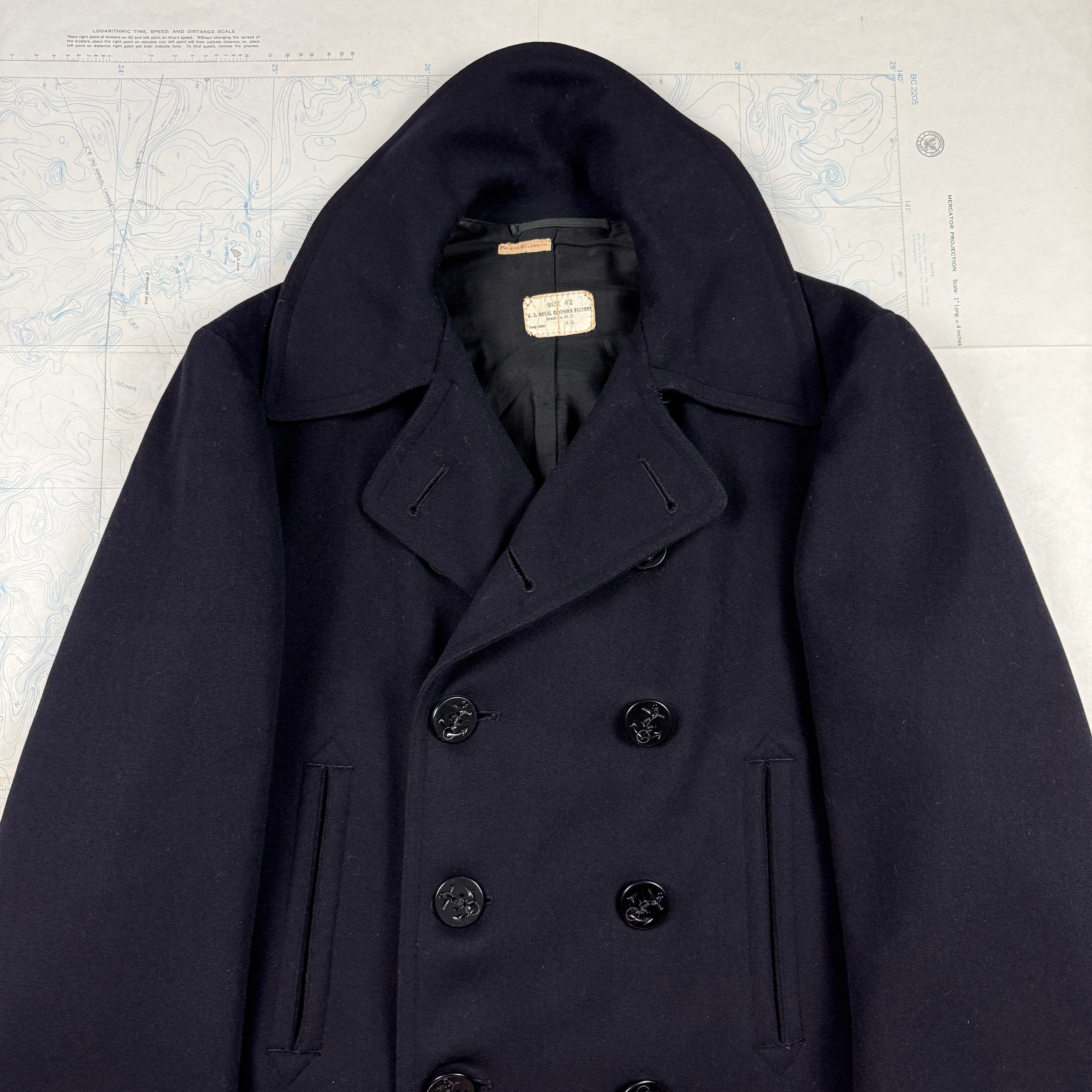 US Navy Early WW2 Peacoat - Mint Condition - Size 42
