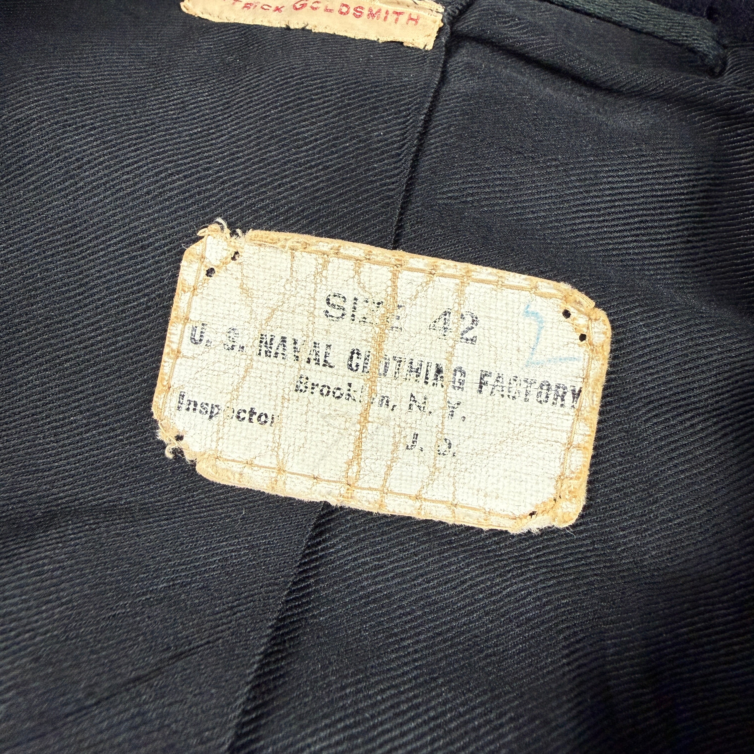 US Navy Early WW2 Peacoat - Mint Condition - Size 42