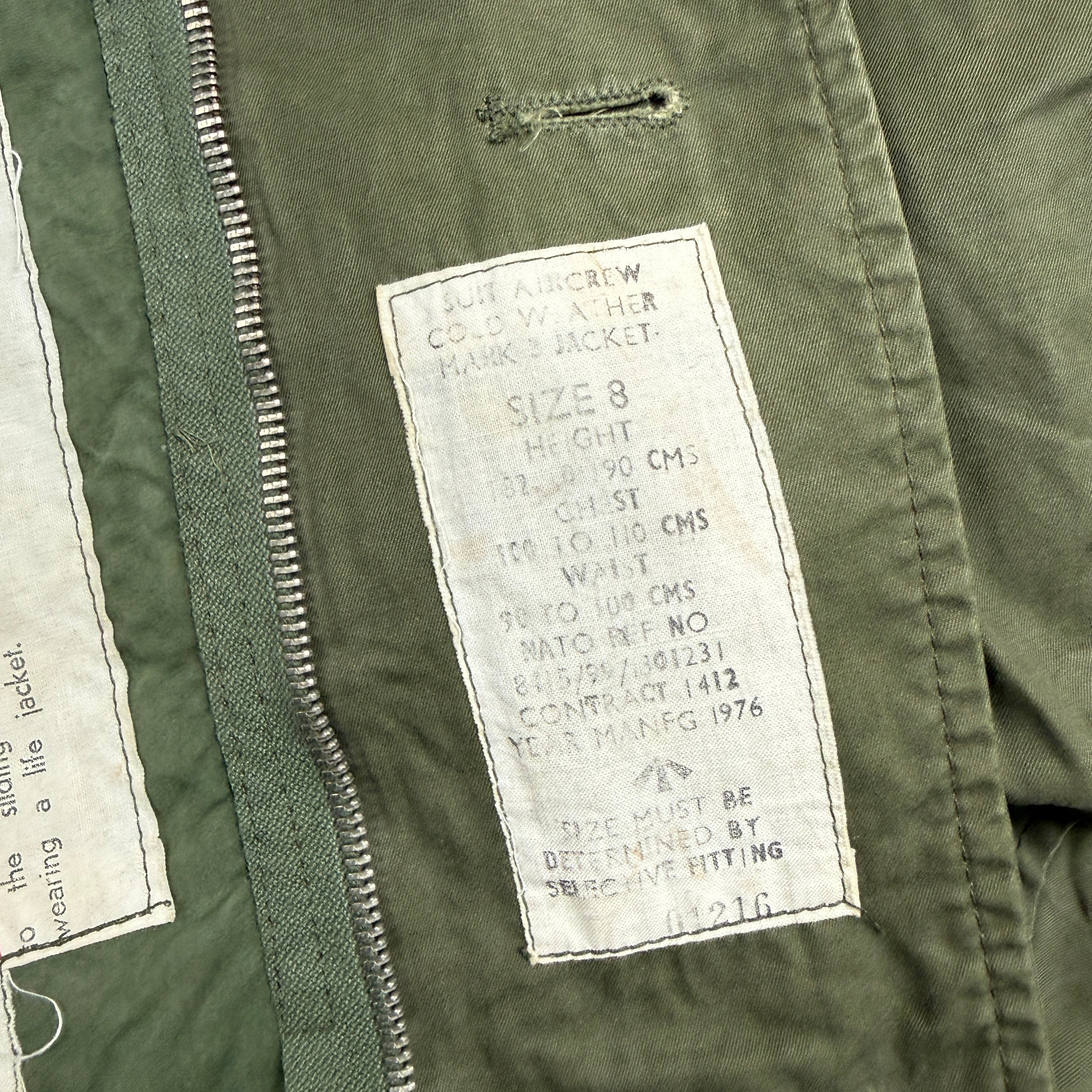 RAF 1981 Mk3 Cold Weather Flying Jacket - size large