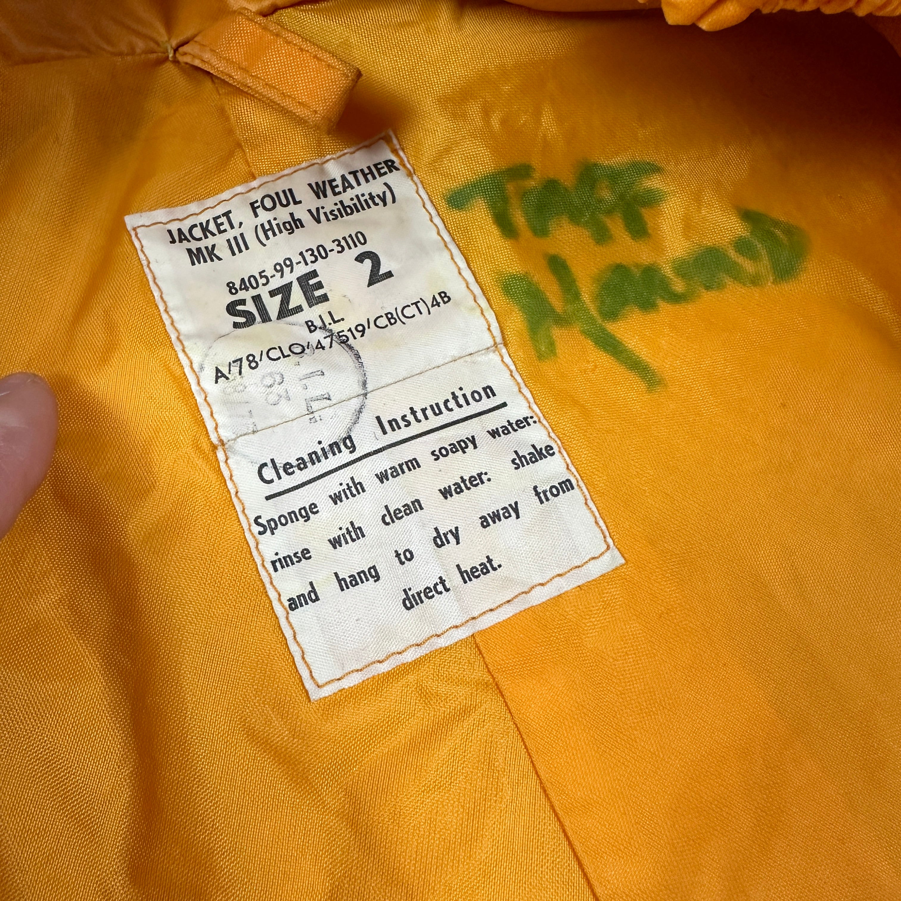 Royal Navy 1977 Mk3 Foul Weather Jacket Hi-Vis by Belstaff