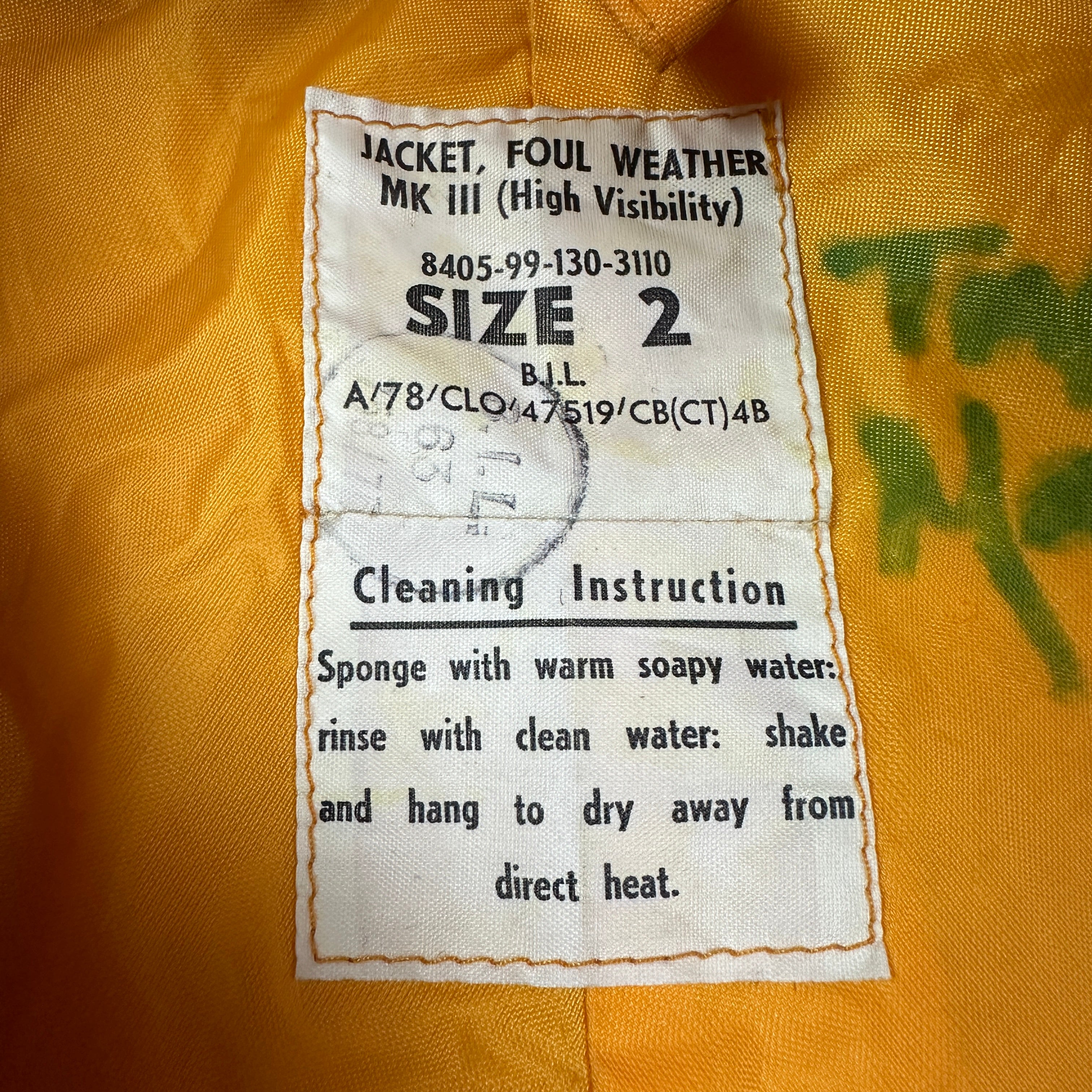 Royal Navy 1977 Mk3 Foul Weather Jacket Hi-Vis by Belstaff