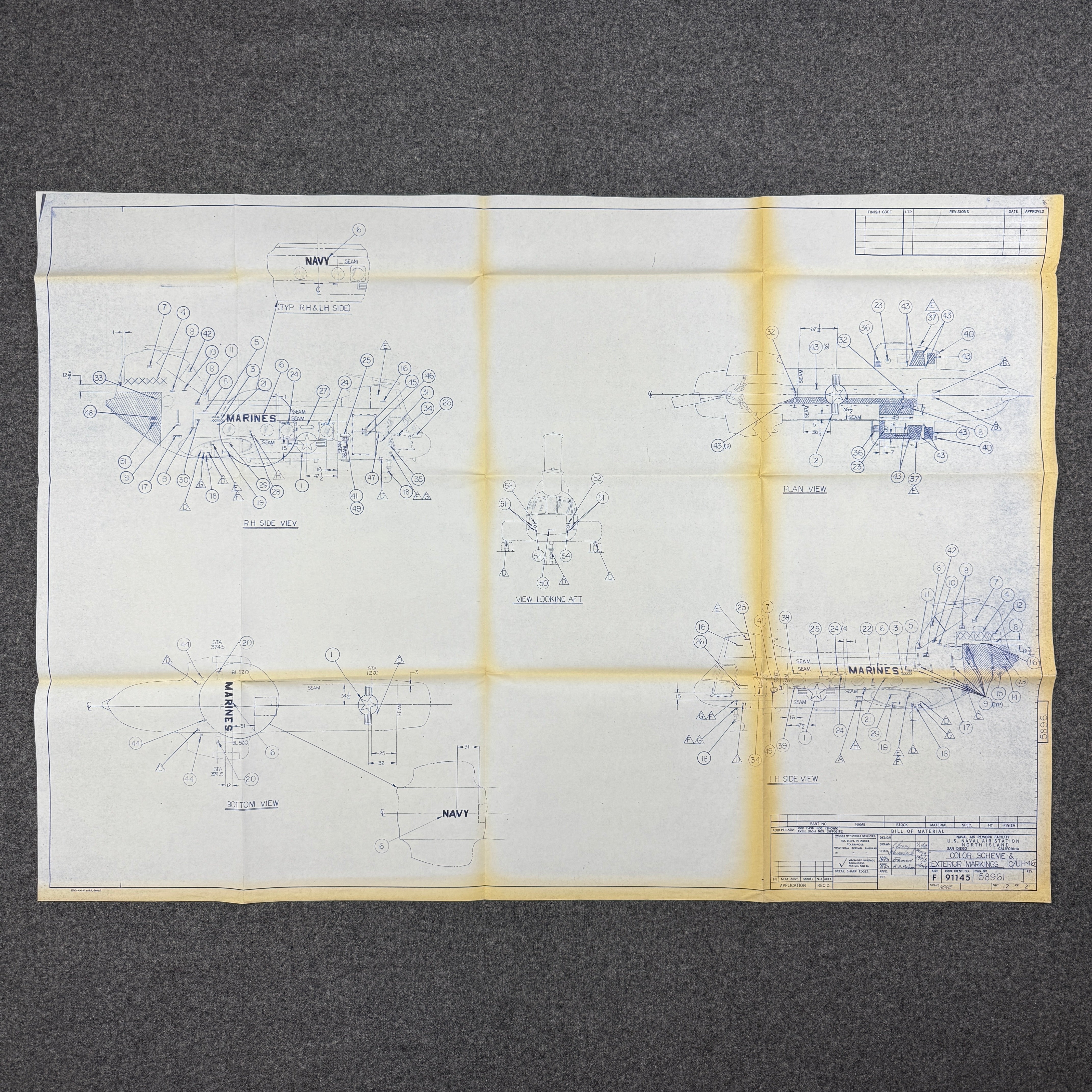 US Navy 1968 Sea Knight Blueprint