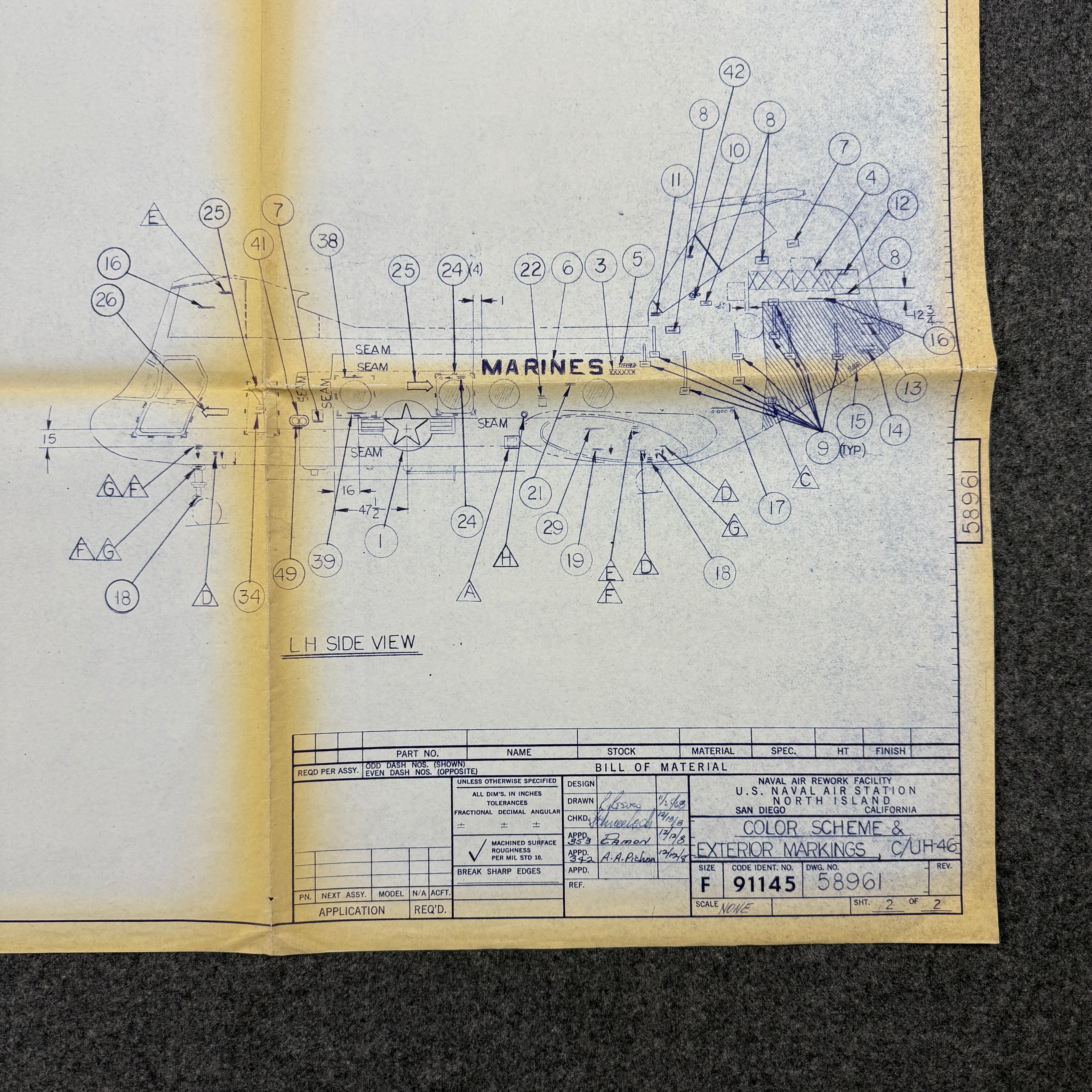 US Navy 1968 Sea Knight Blueprint