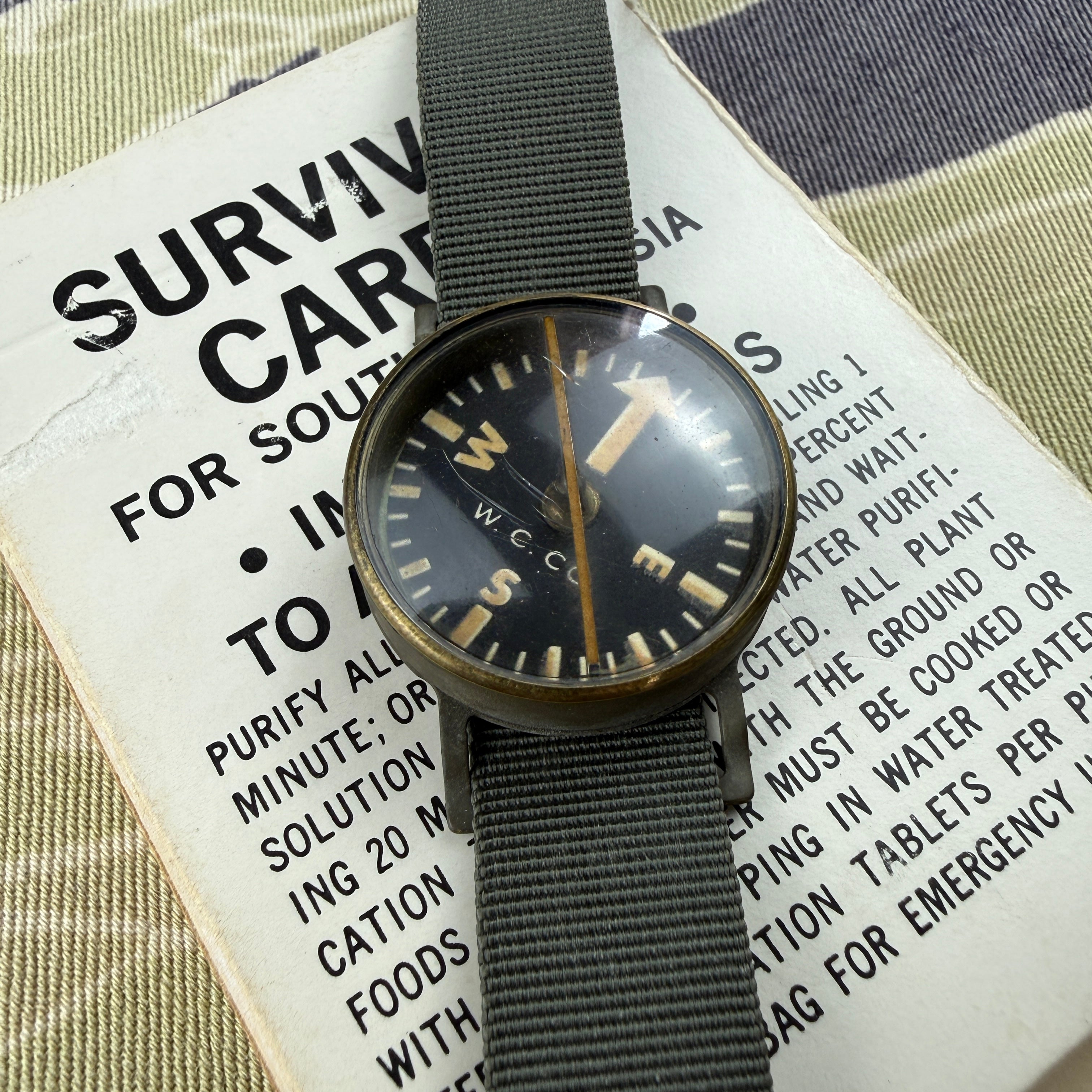 US Army 1950s - Vietnam Waltham Wrist Compass