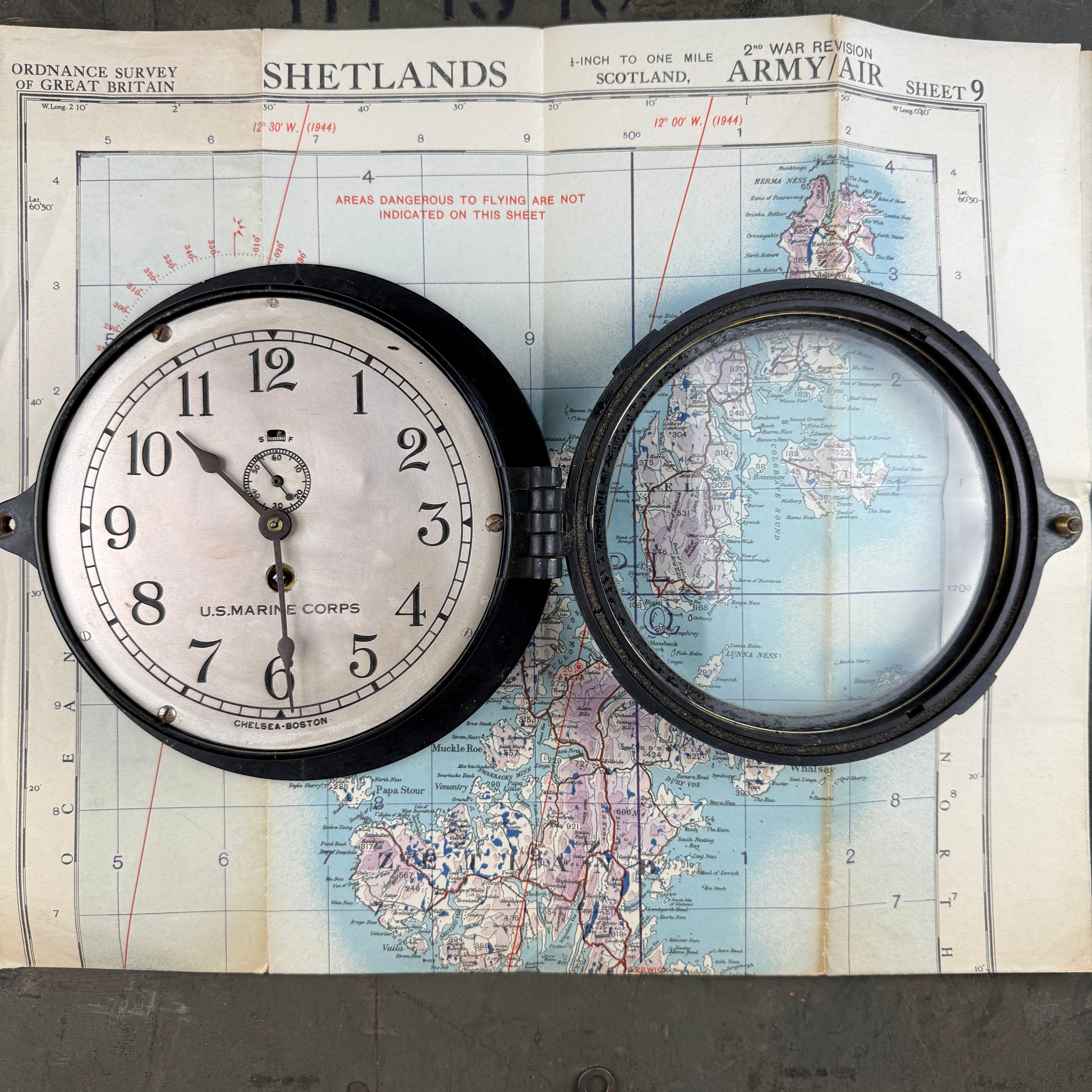 US Marine Corps 1943 Chelsea Clock