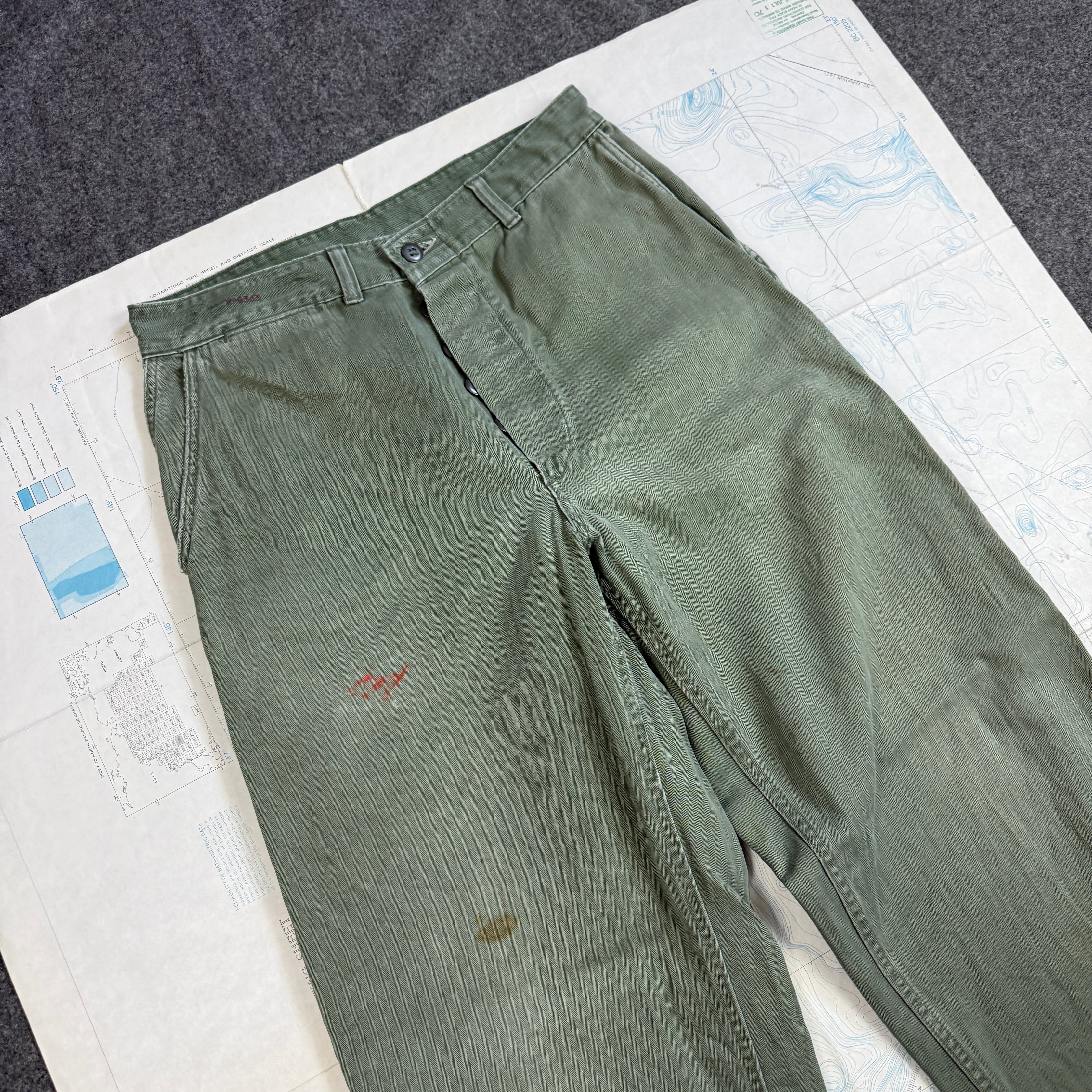 USMC P53 HBT Fatigue Trousers - Size 32