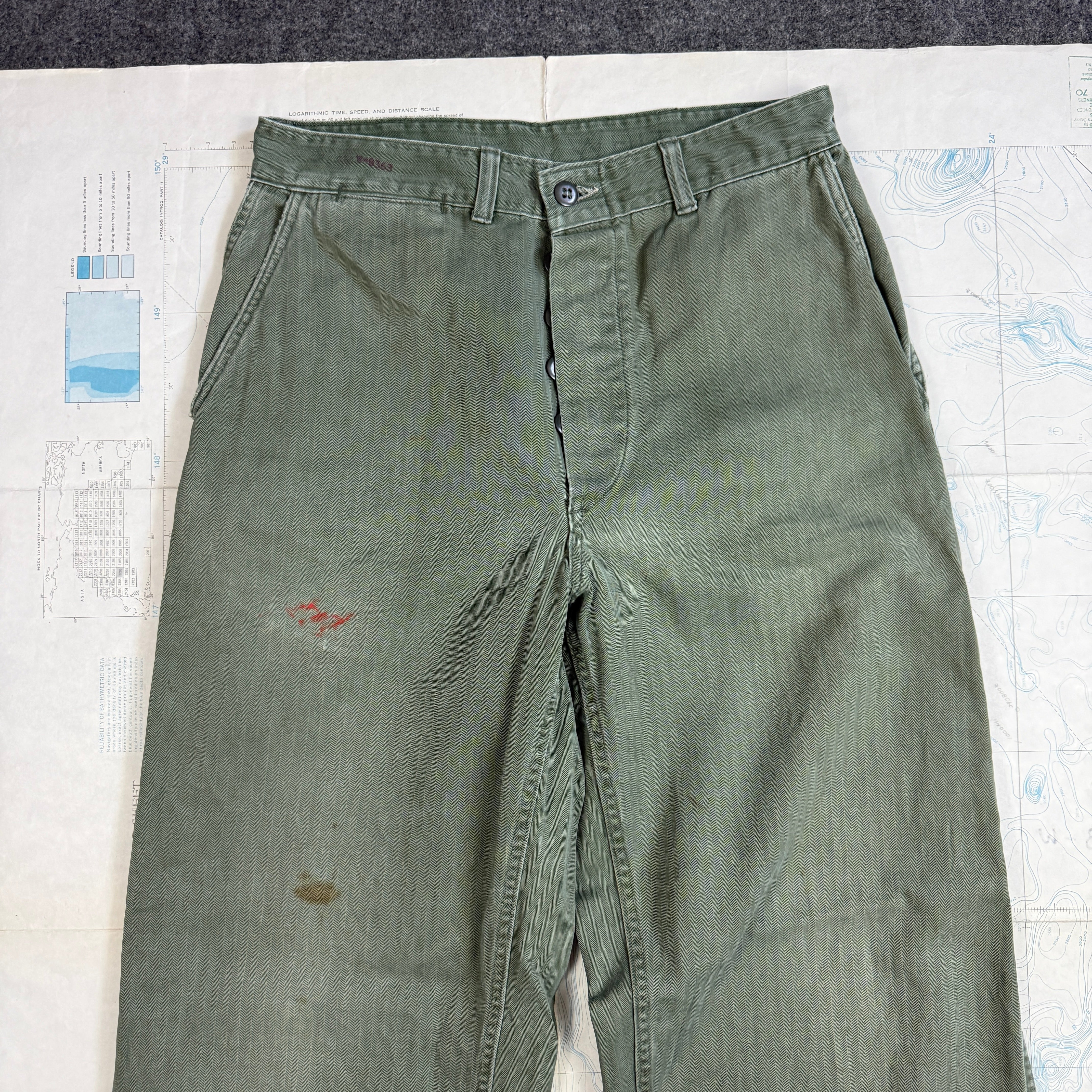 USMC P53 HBT Fatigue Trousers - Size 32