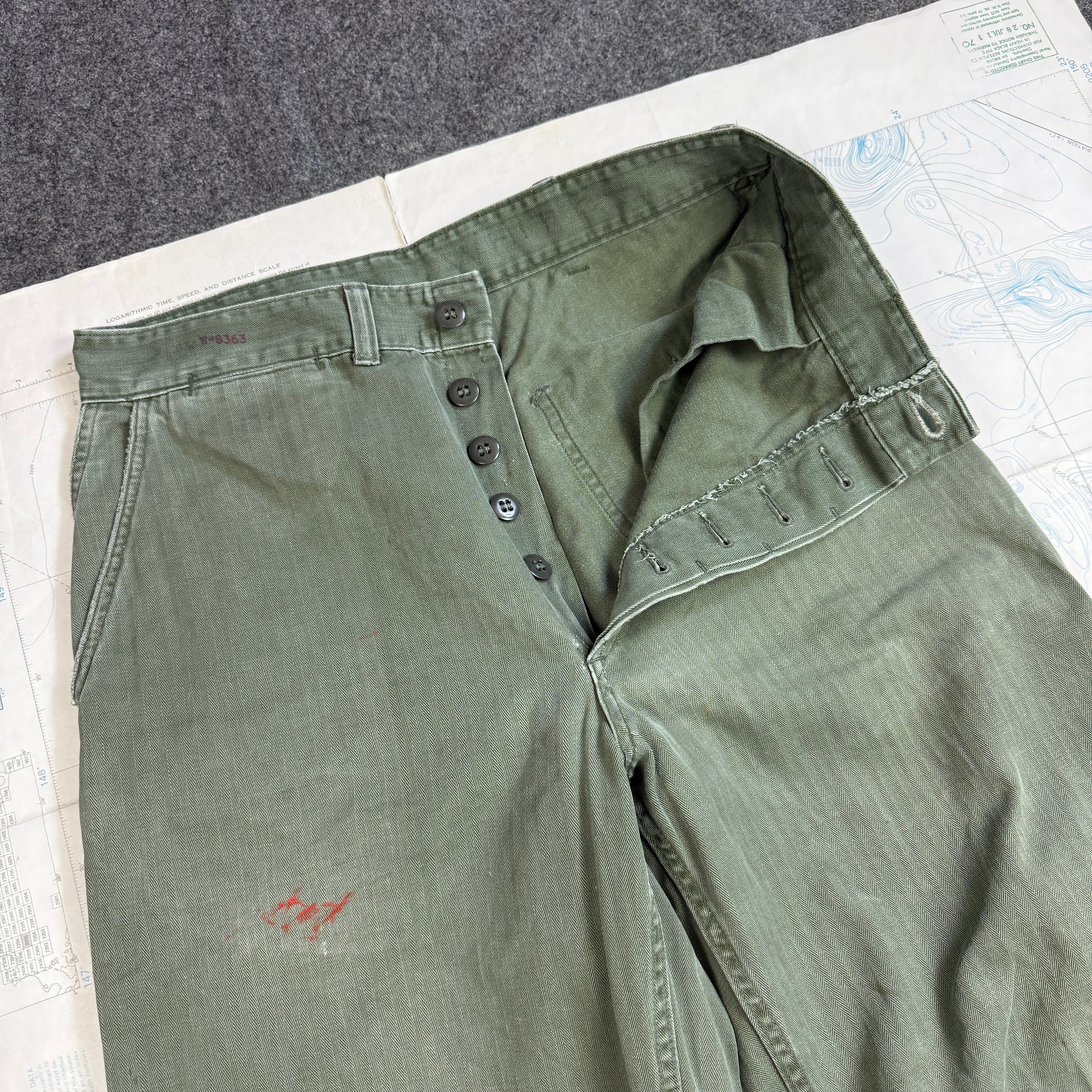 USMC P53 HBT Fatigue Trousers - Size 32