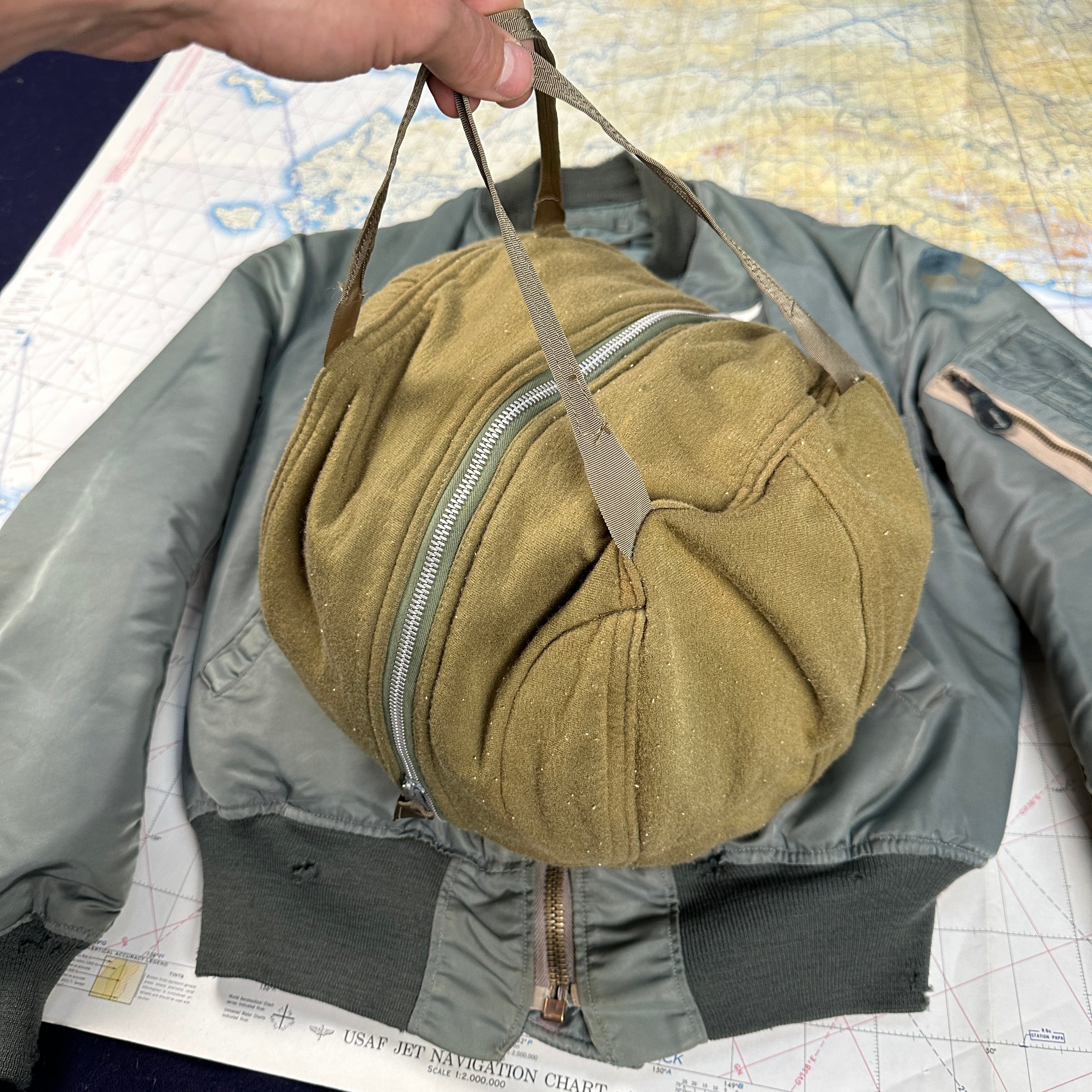 Us Navy 1950s 'Bowling Ball' Helmet Bag – The Major's Tailor