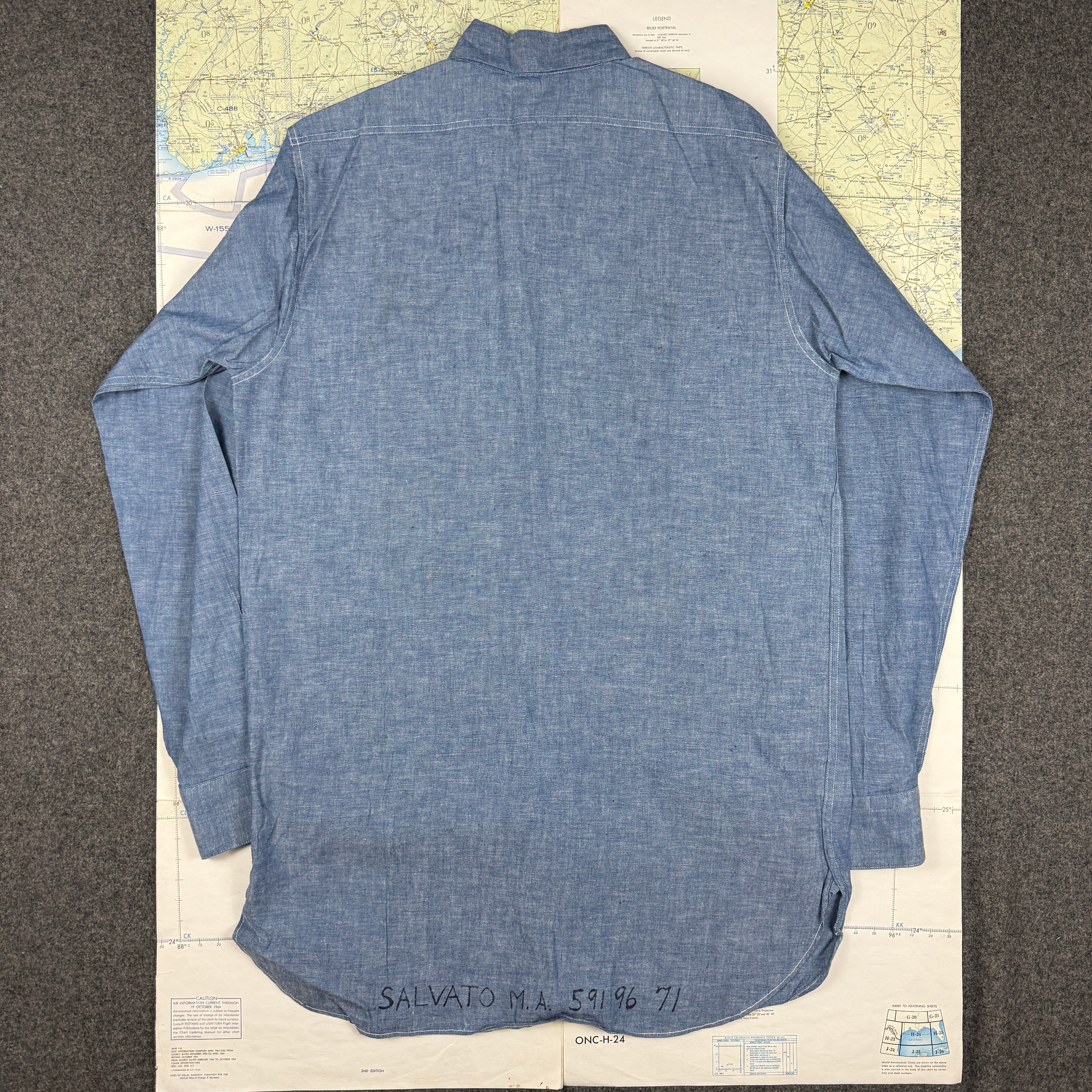 US Navy 1950s Chambray Shirt - Deadstock