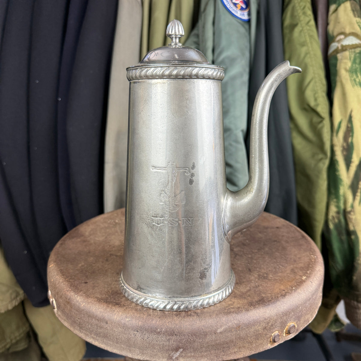 US Navy 1910s-30s Officer's Coffee Pot & Cups
