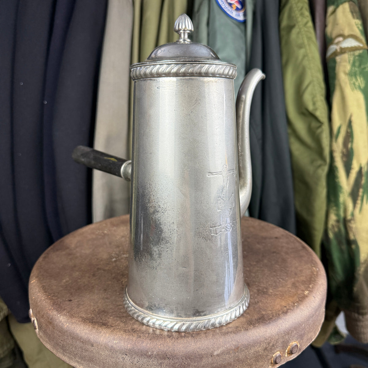 US Navy 1910s-30s Officer's Coffee Pot & Cups