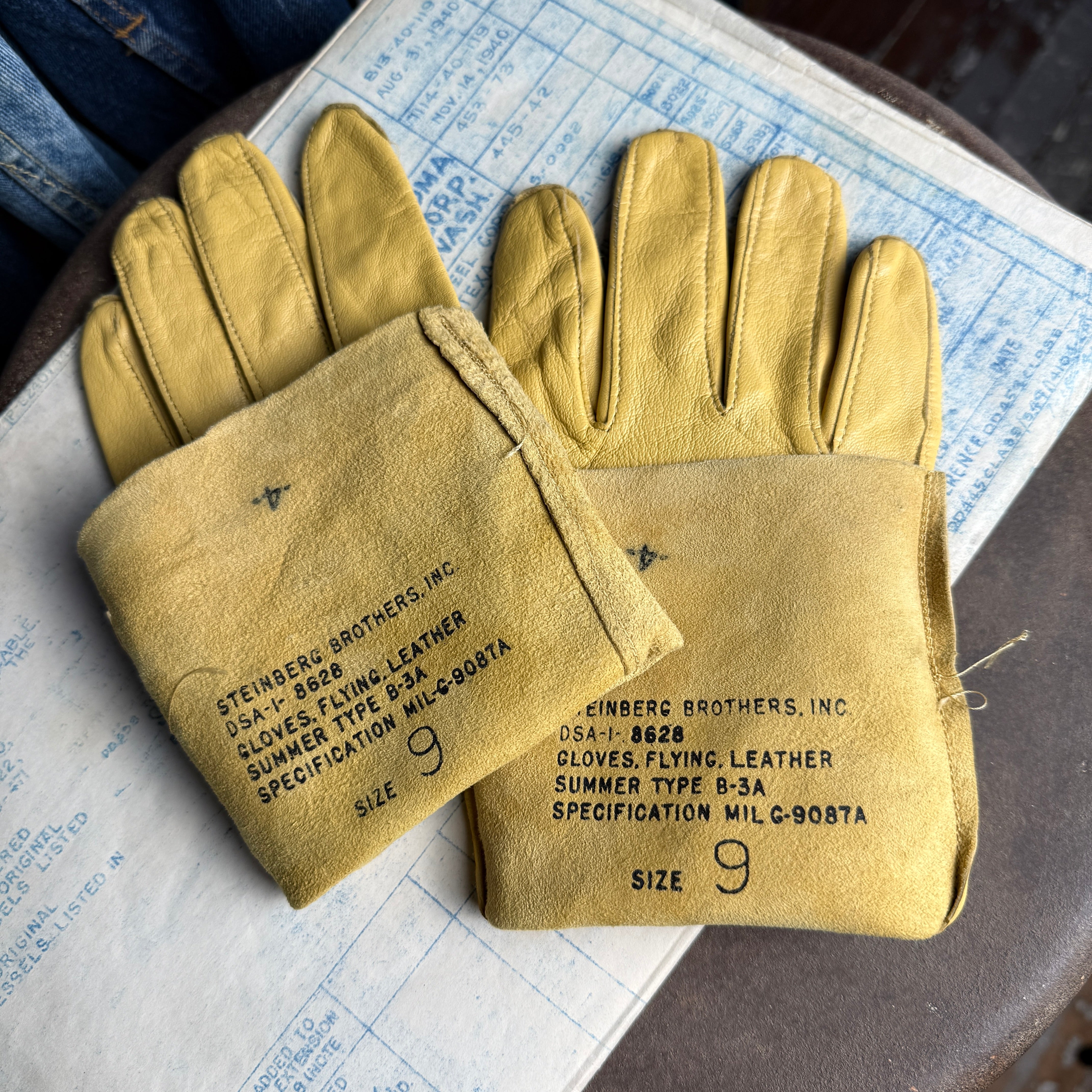 USAF Leather B-3A Flight Gloves