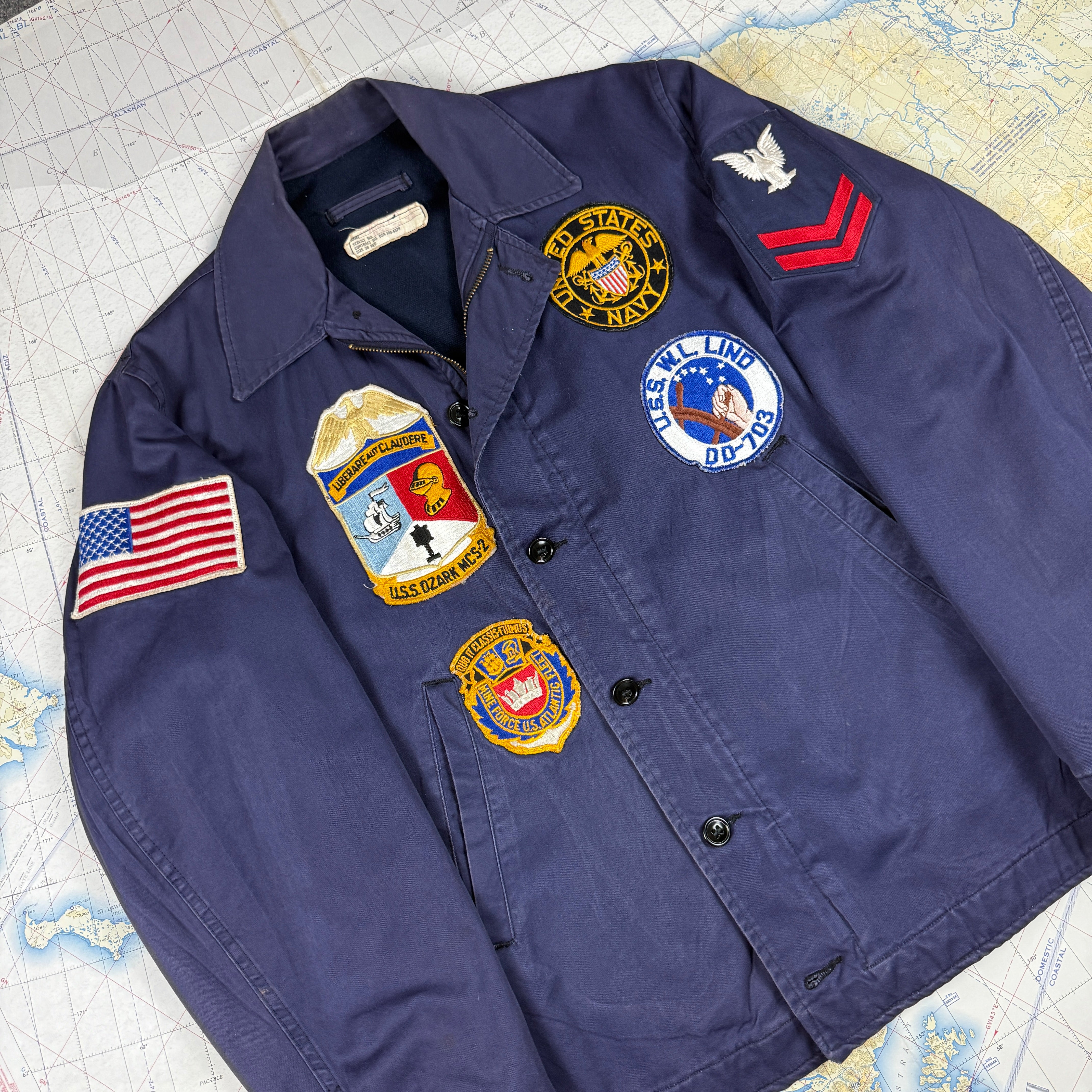 US Navy Vietnam Utility Jacket Patched