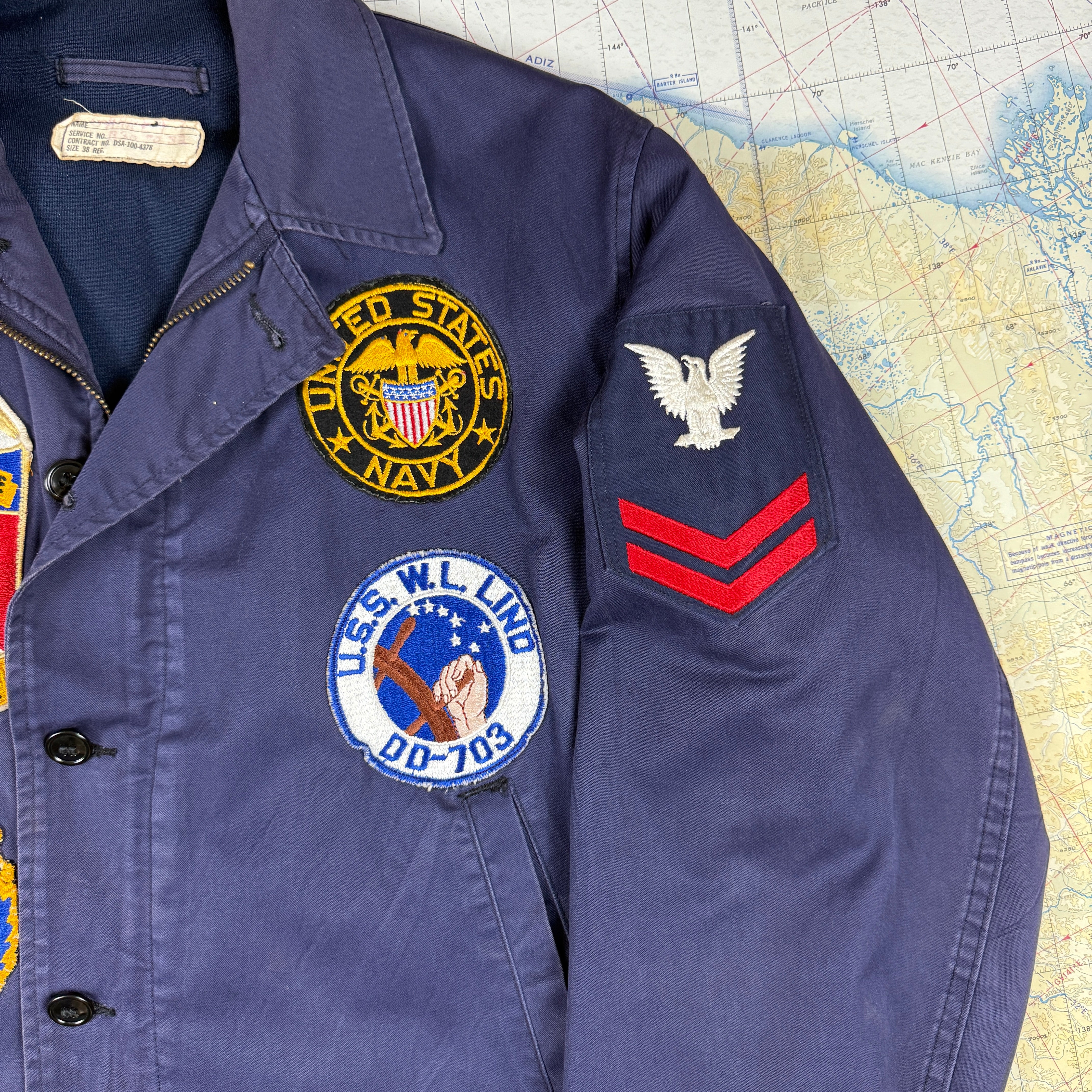 US Navy Vietnam Utility Jacket Patched