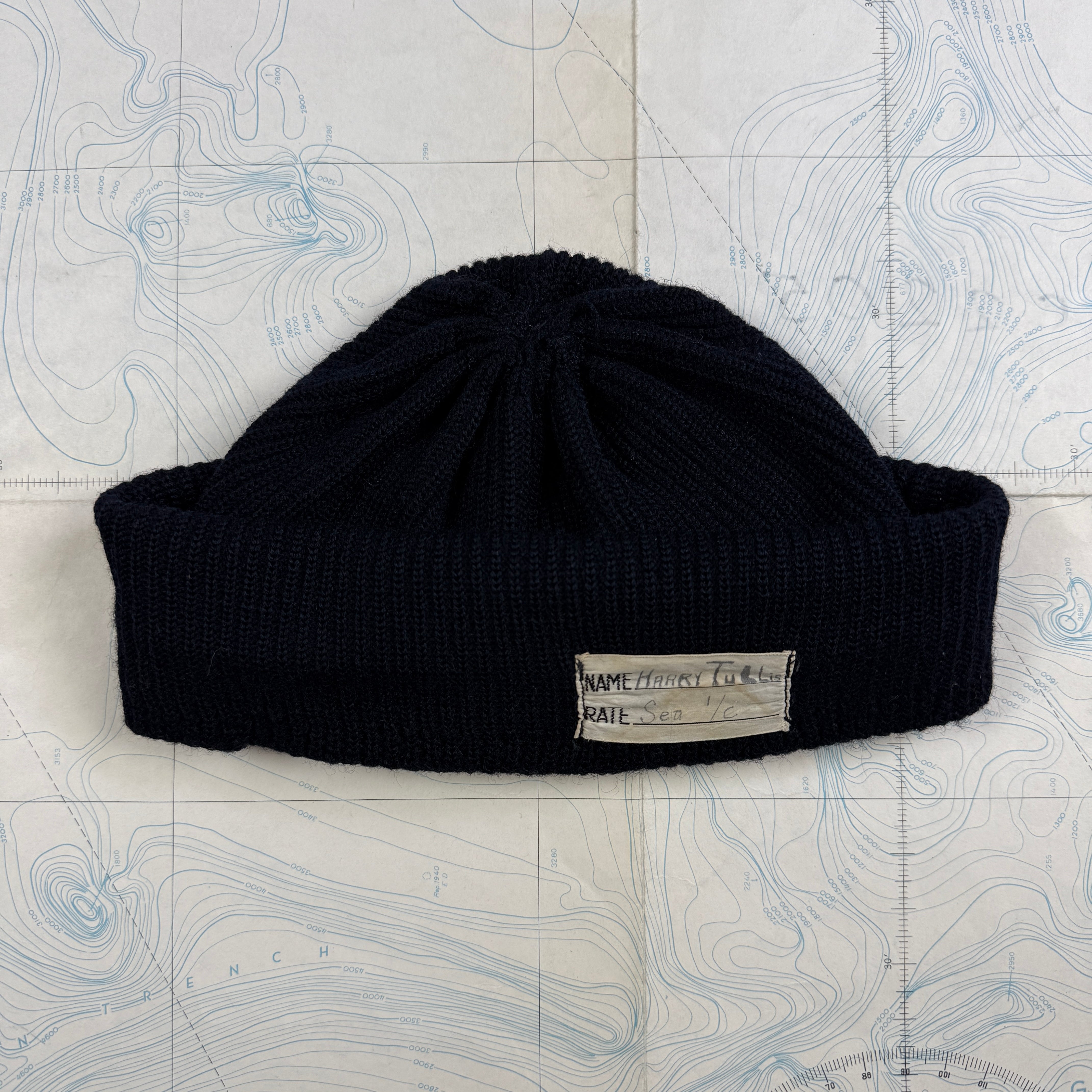 US Navy 1930s Watch Cap - Good Condition & large size