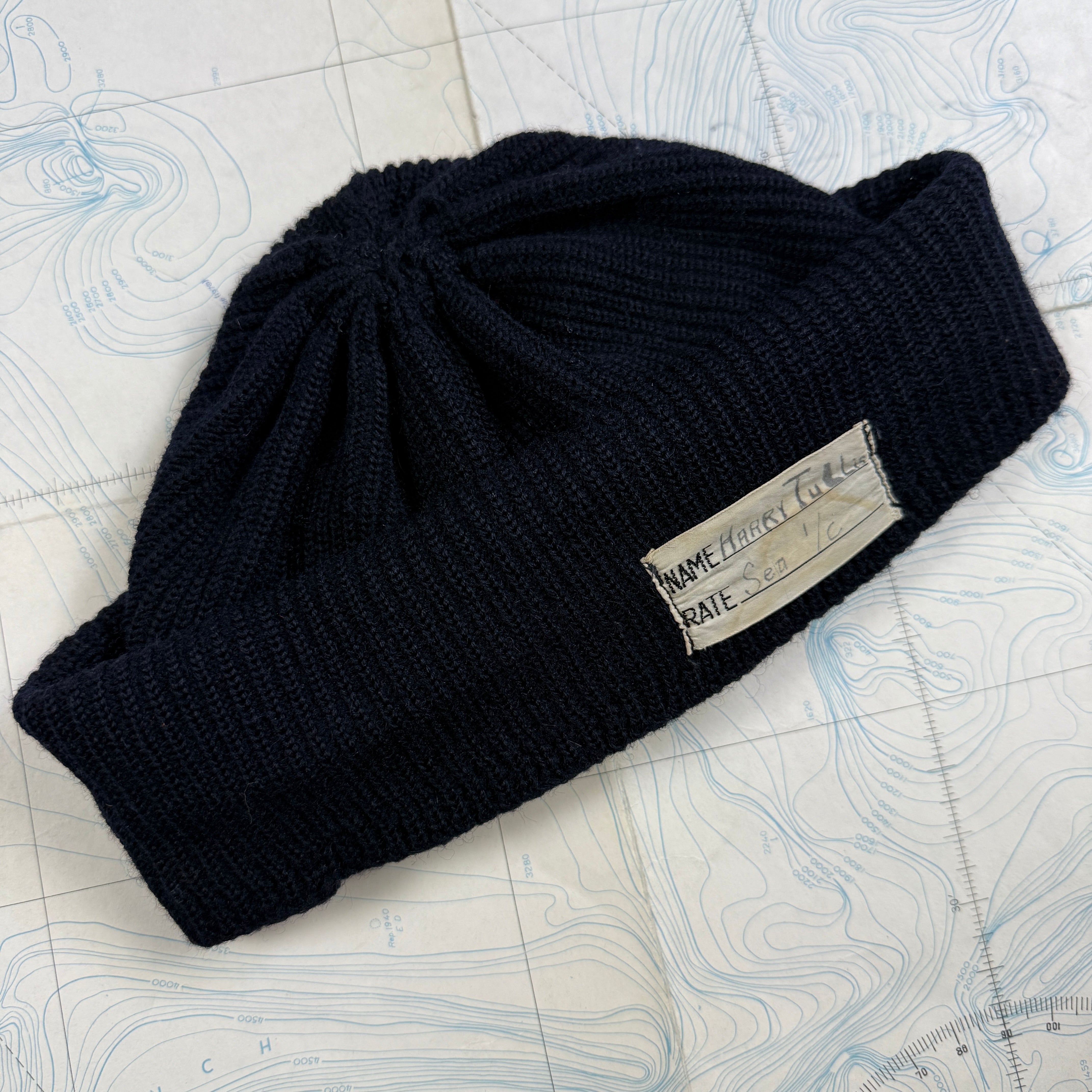 US Navy 1930s Watch Cap - Good Condition & large size