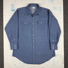 Load image into Gallery viewer, Wrangler 1960s Chambray Western Shirt - Mint Condition