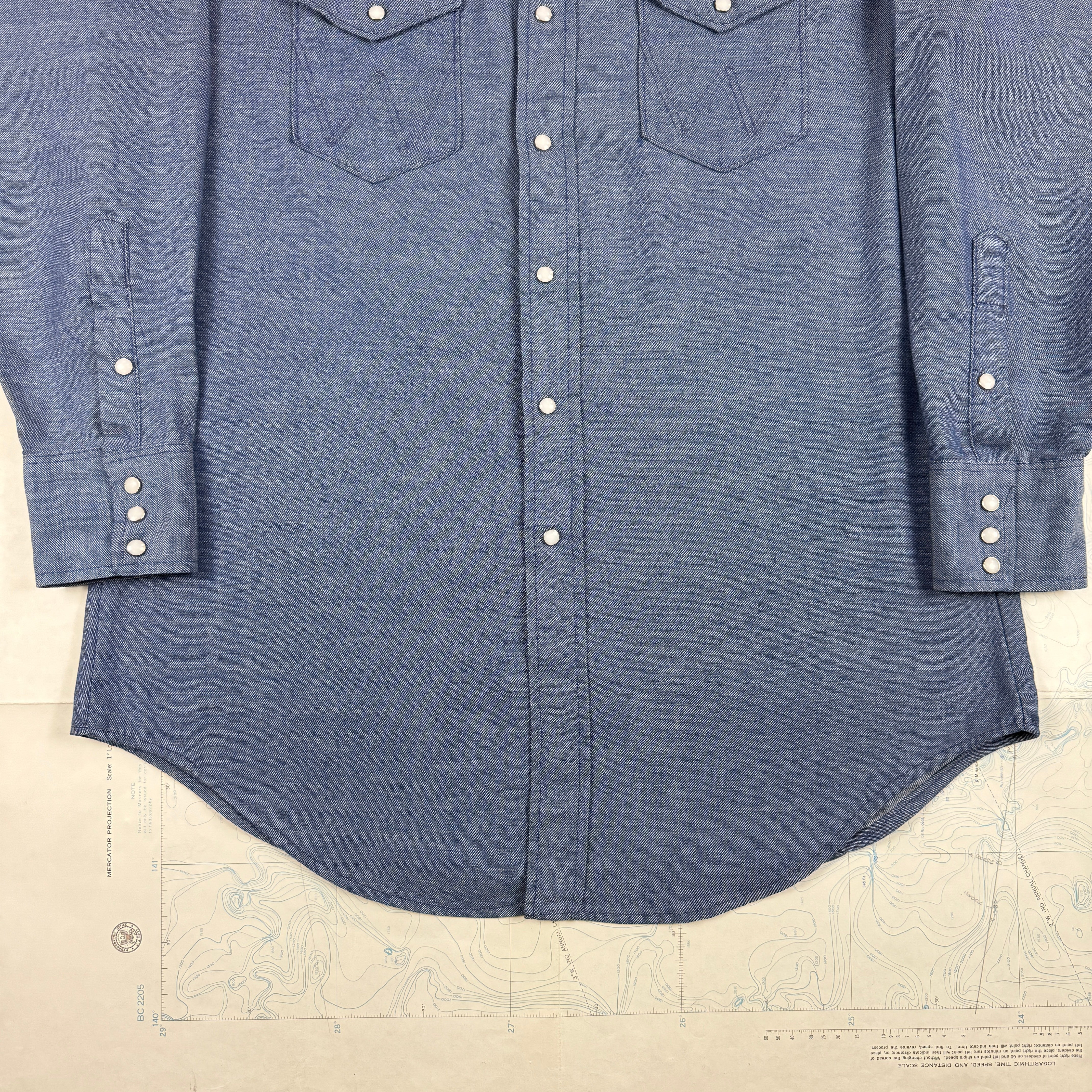 Wrangler 1960s Chambray Western Shirt - Mint Condition