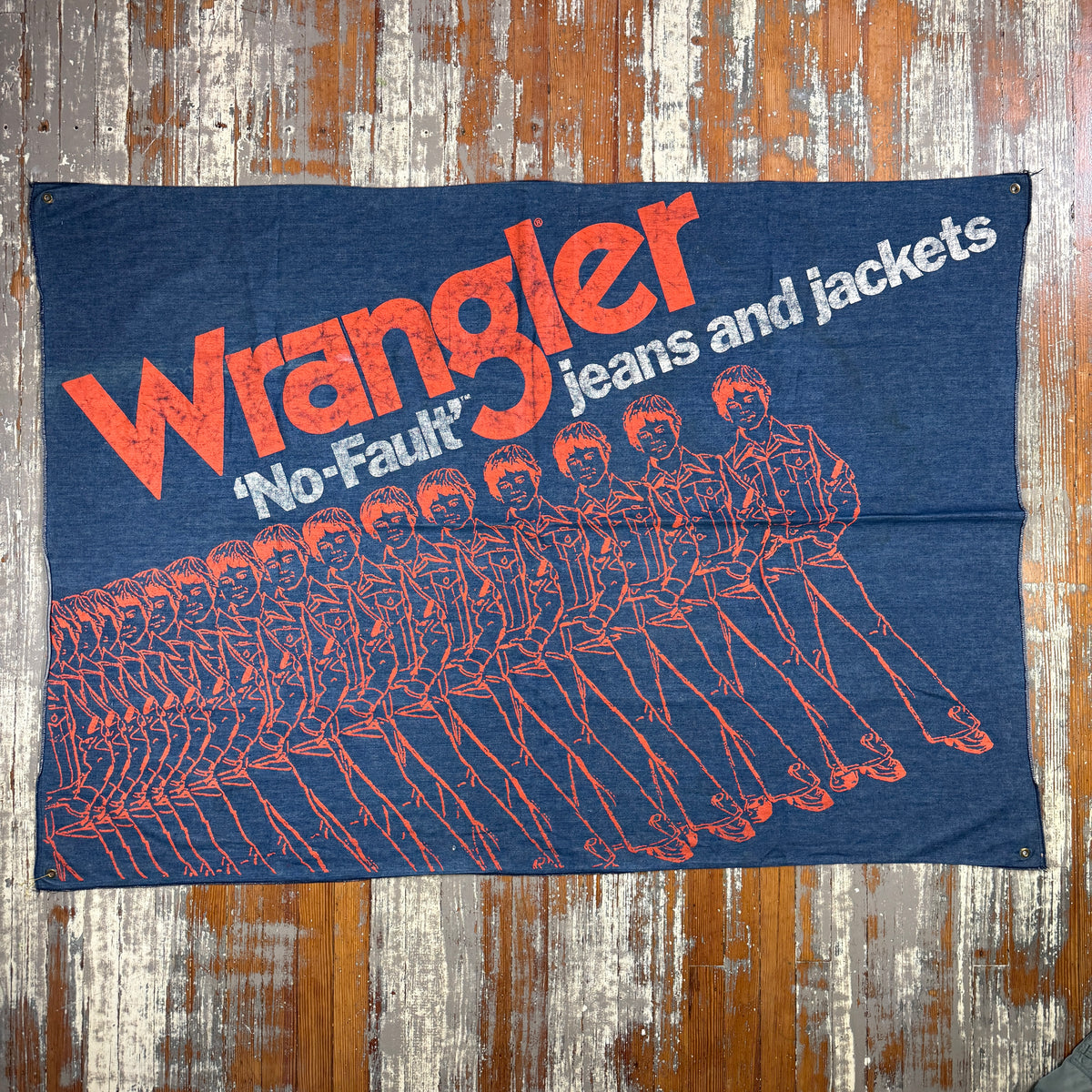 Wrangler 1970s Advertising Denim Banner
