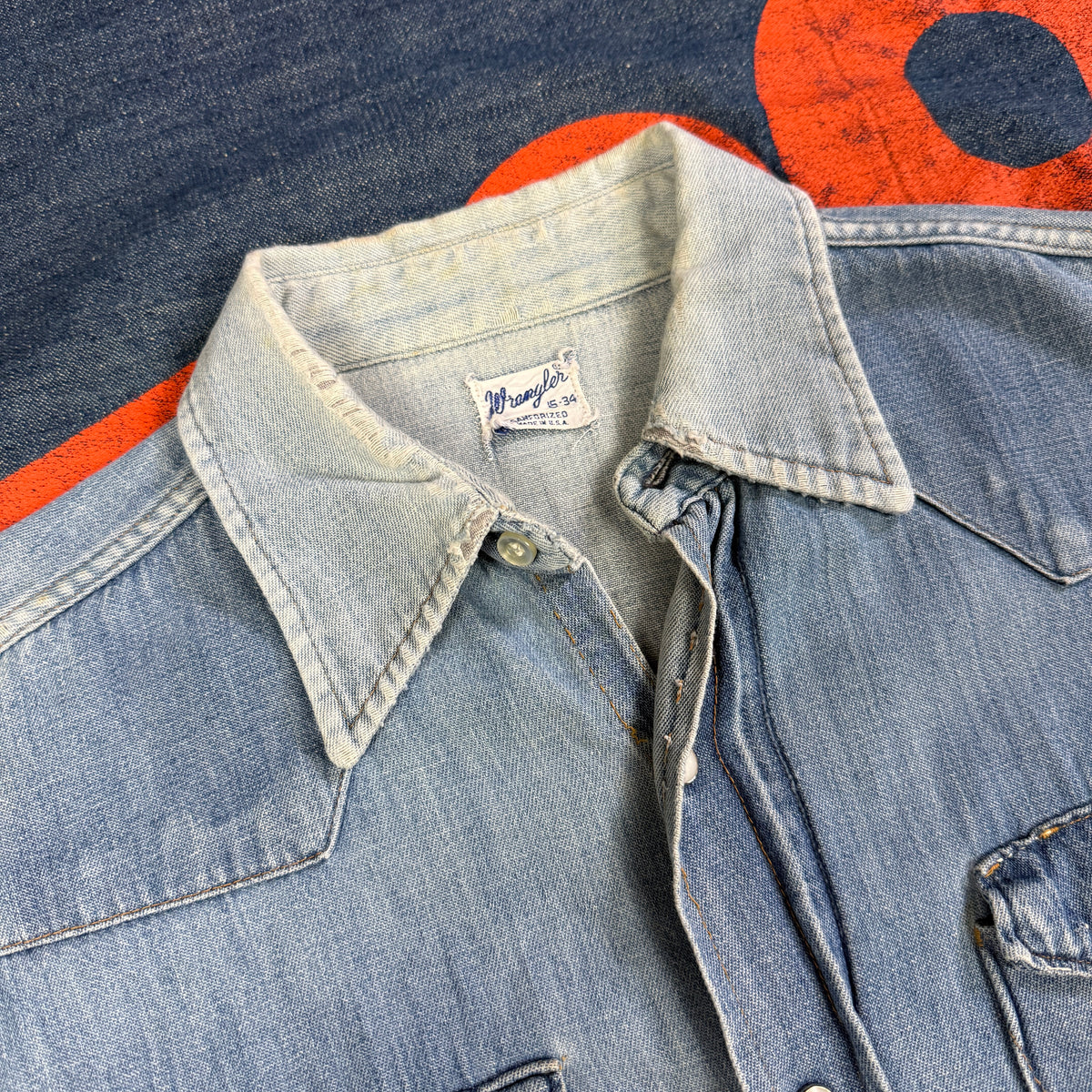 Wrangler 1960s Denim Western Shirt