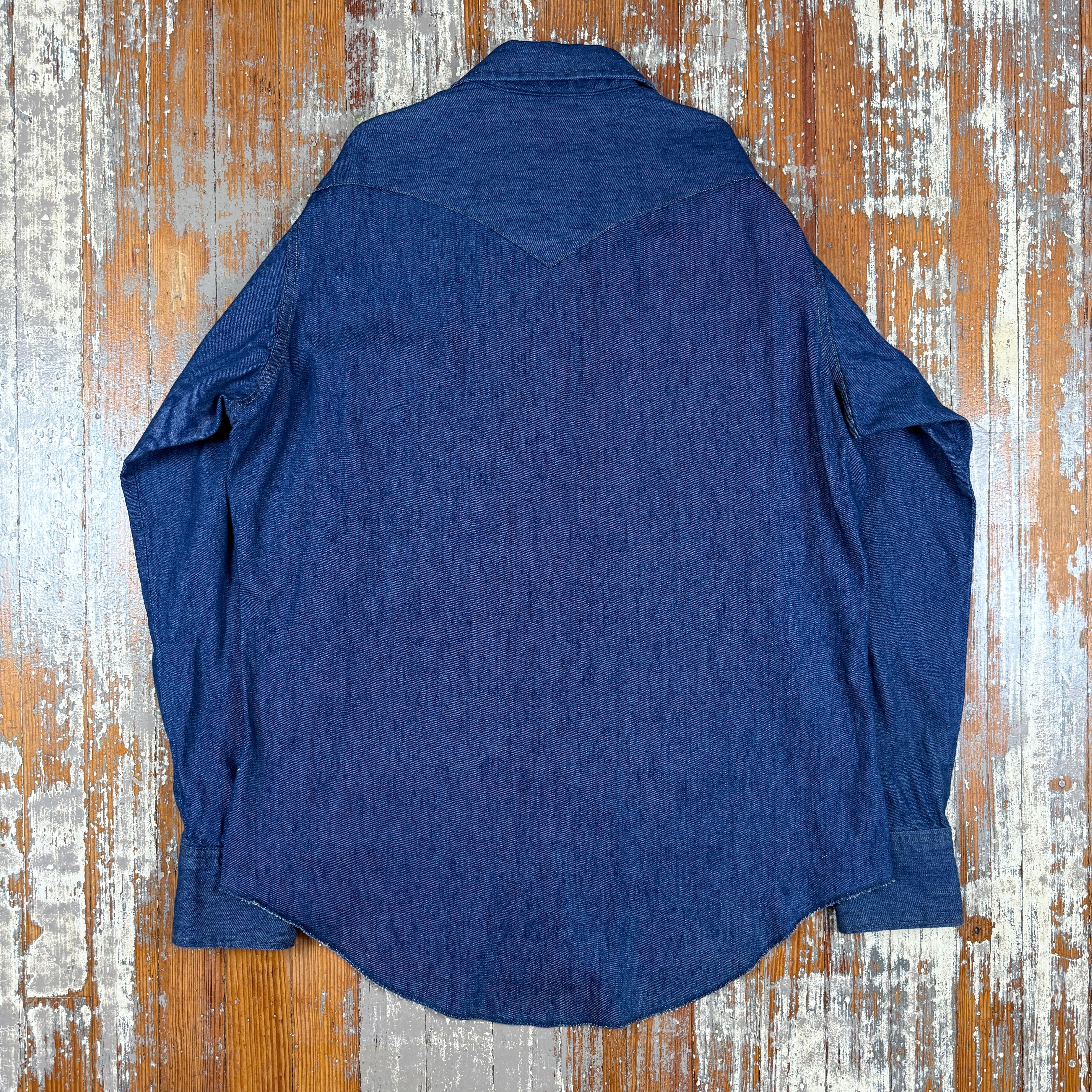 Wrangler 27MW 1970s Denim Western Shirt