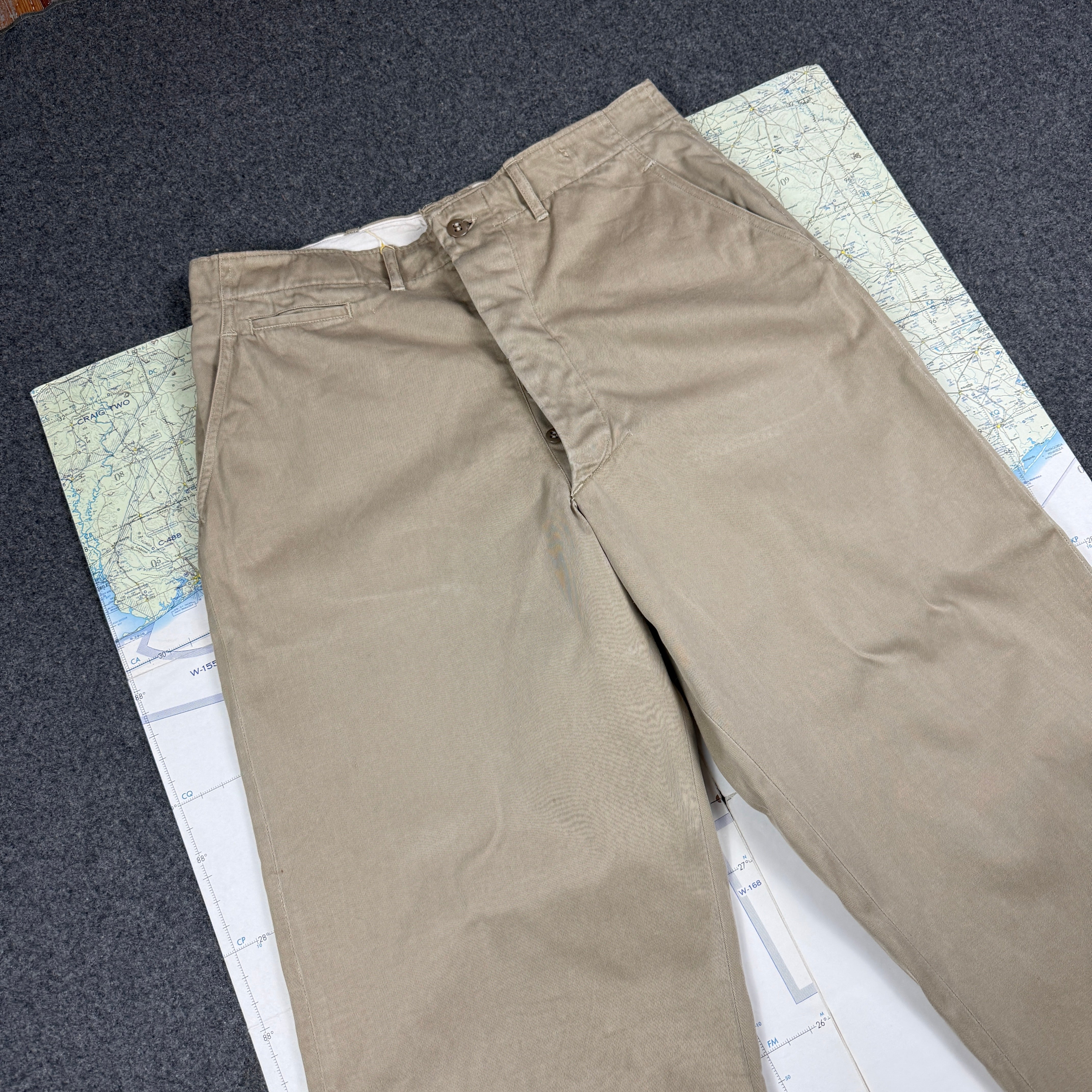 US Army WW2 Pattern Chino Trousers - Size 35