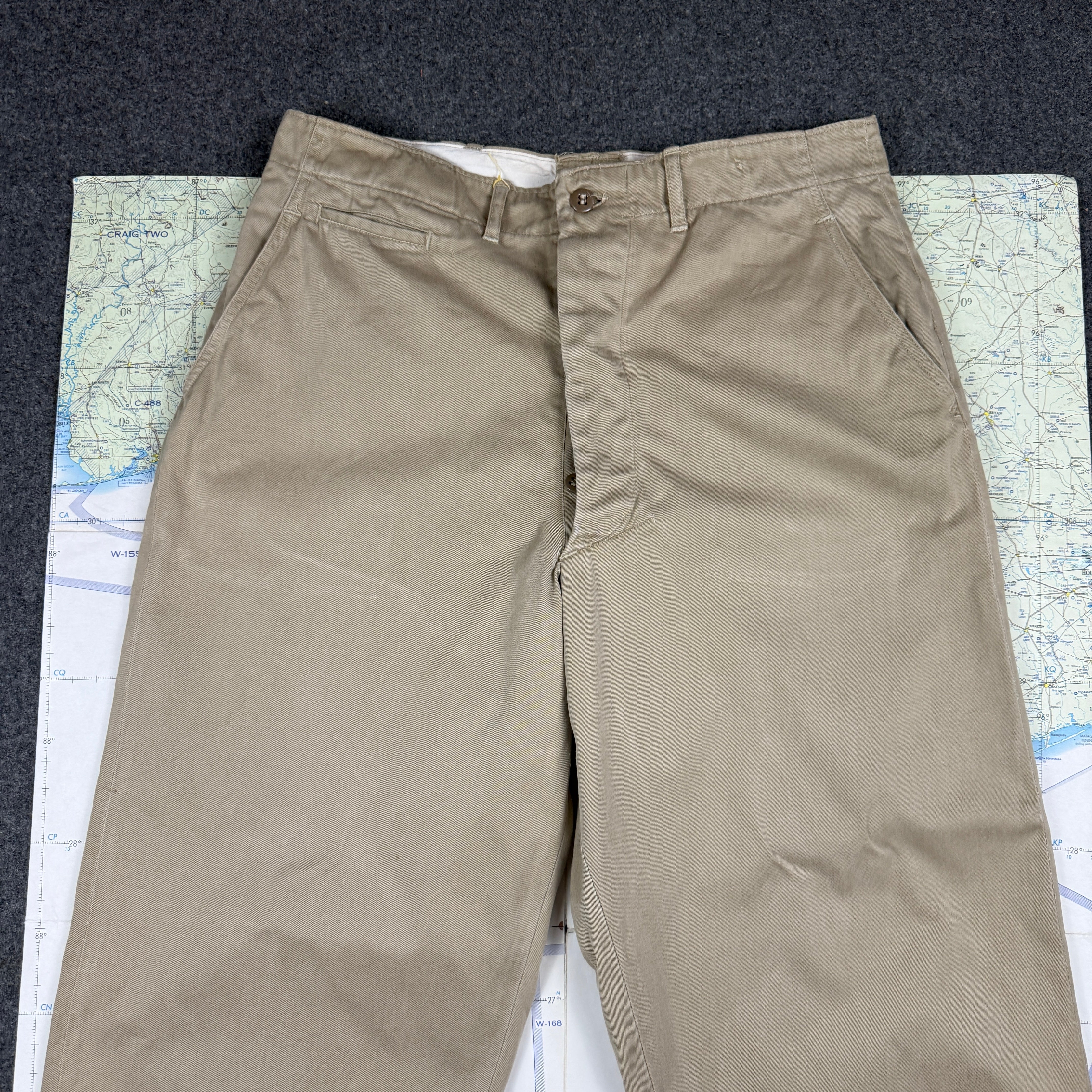 US Army WW2 Pattern Chino Trousers - Size 35