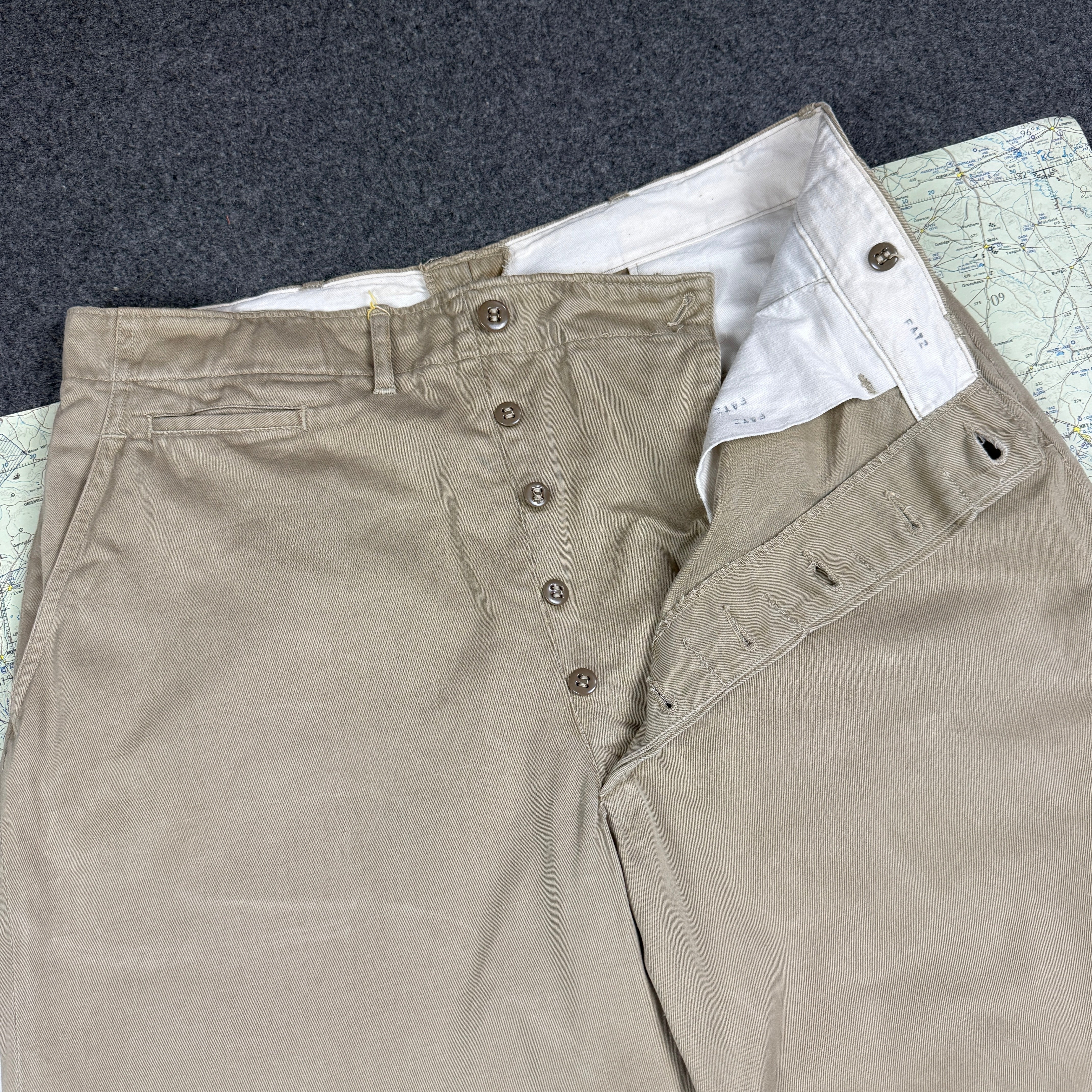 US Army WW2 Pattern Chino Trousers - Size 35