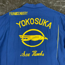 Load image into Gallery viewer, US Navy 1960s Yokosuka Sea Hawks Bowling Shirt