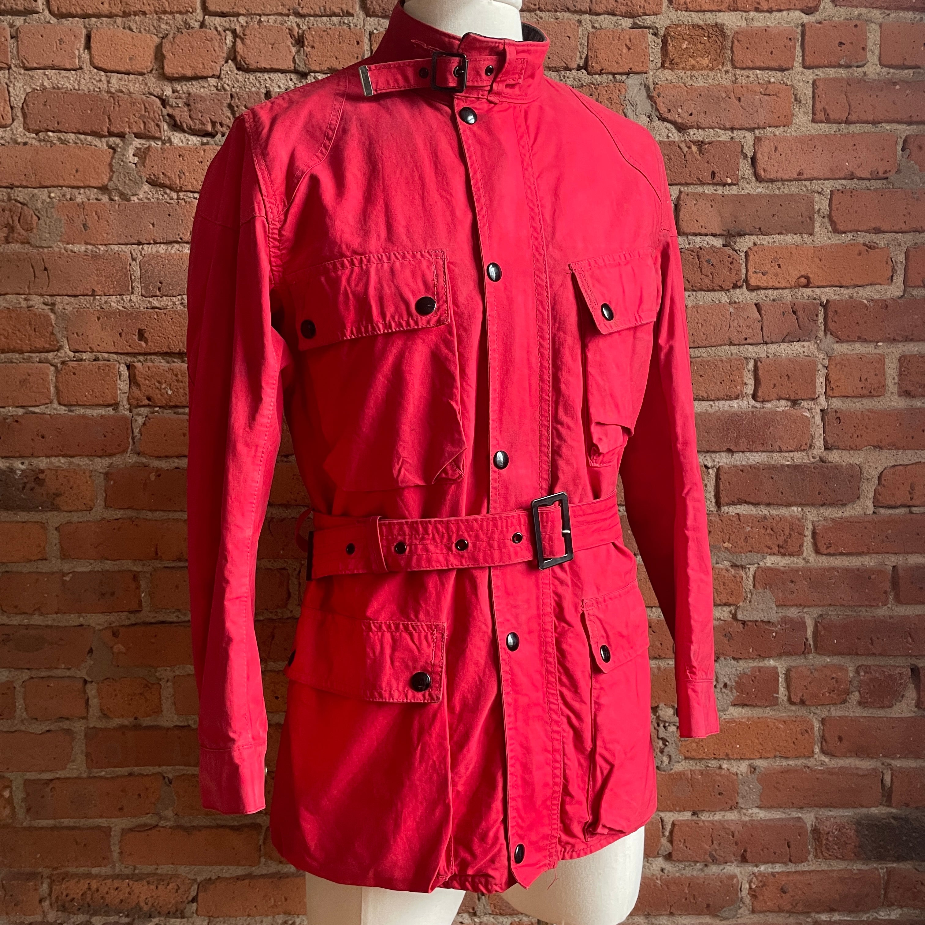 Amazing Condition Belstaff 1970s Trailmaster Red Racing Jacket