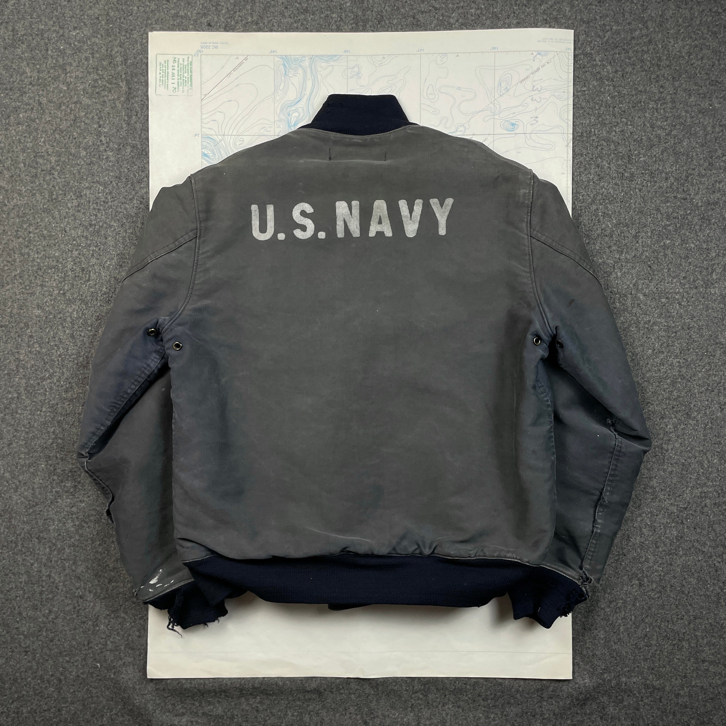 US Navy 1943 Blue Hook Deck Jacket - Size 38
