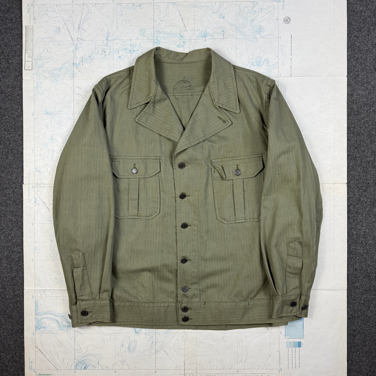 US Army Pre-War HBT Fatigue Shirt Deadstock Size 44