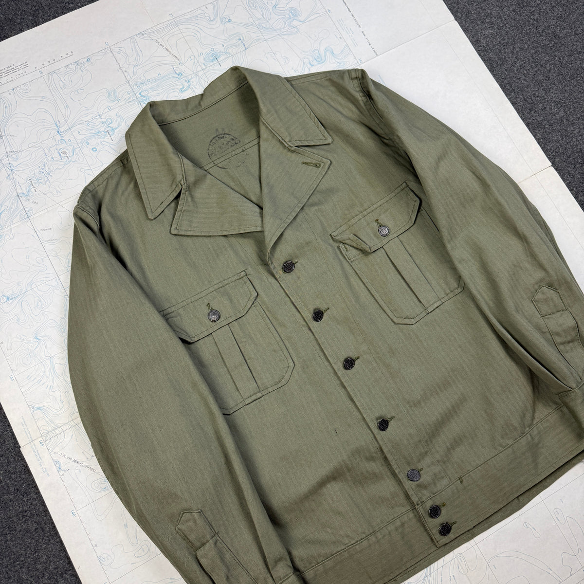 US Army Pre-War HBT Fatigue Shirt Deadstock Size 44