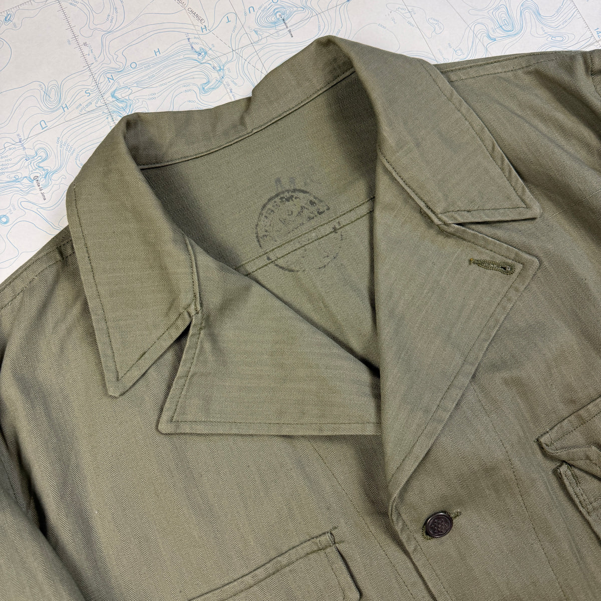 US Army Pre-War HBT Fatigue Shirt Deadstock Size 44