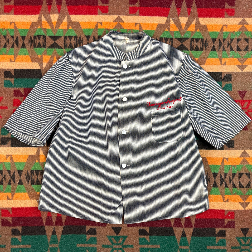 1930s/40s Hickory Shirt with Change Buttons - Deadstock