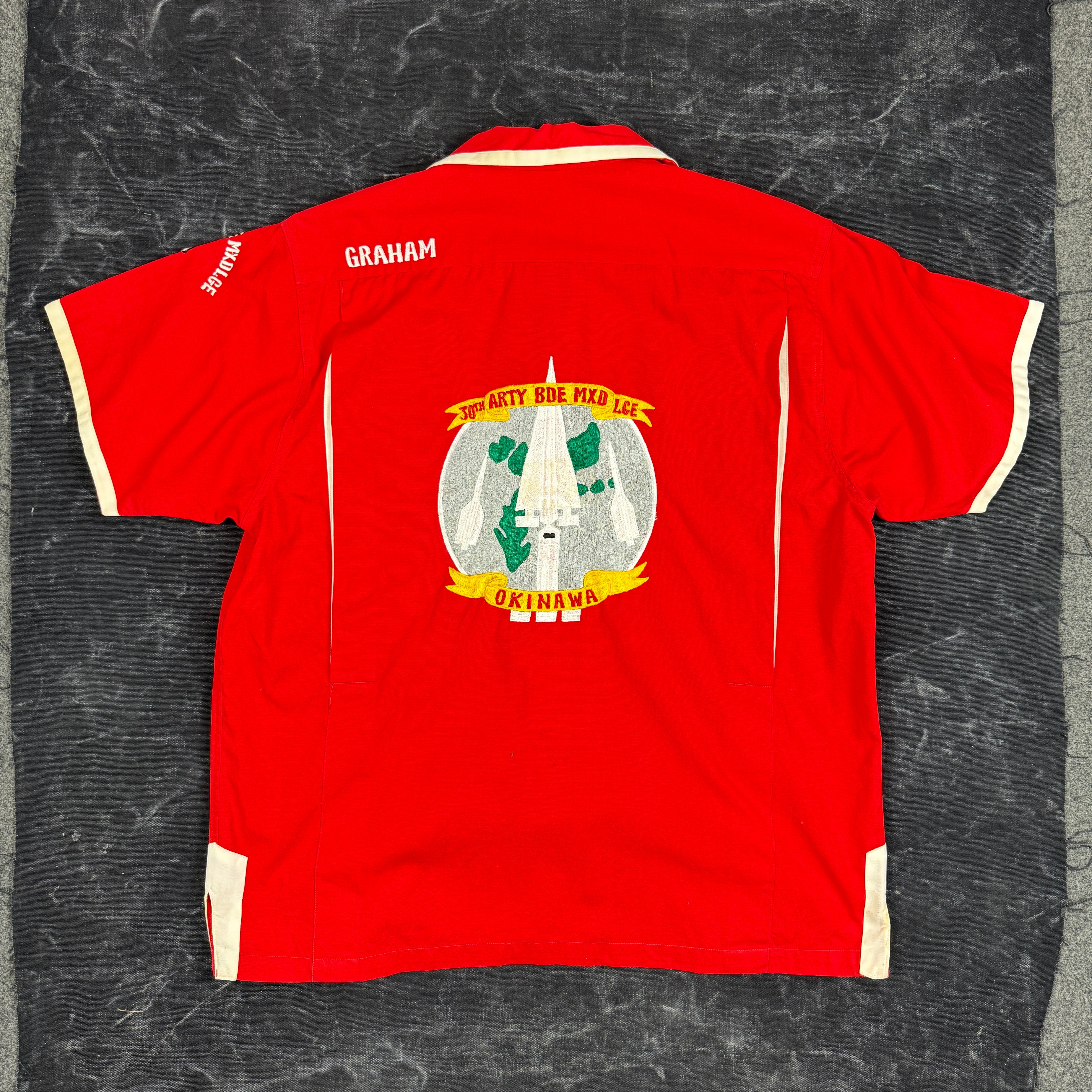 US Army 1960s 30th Artillery Bowling Shirt